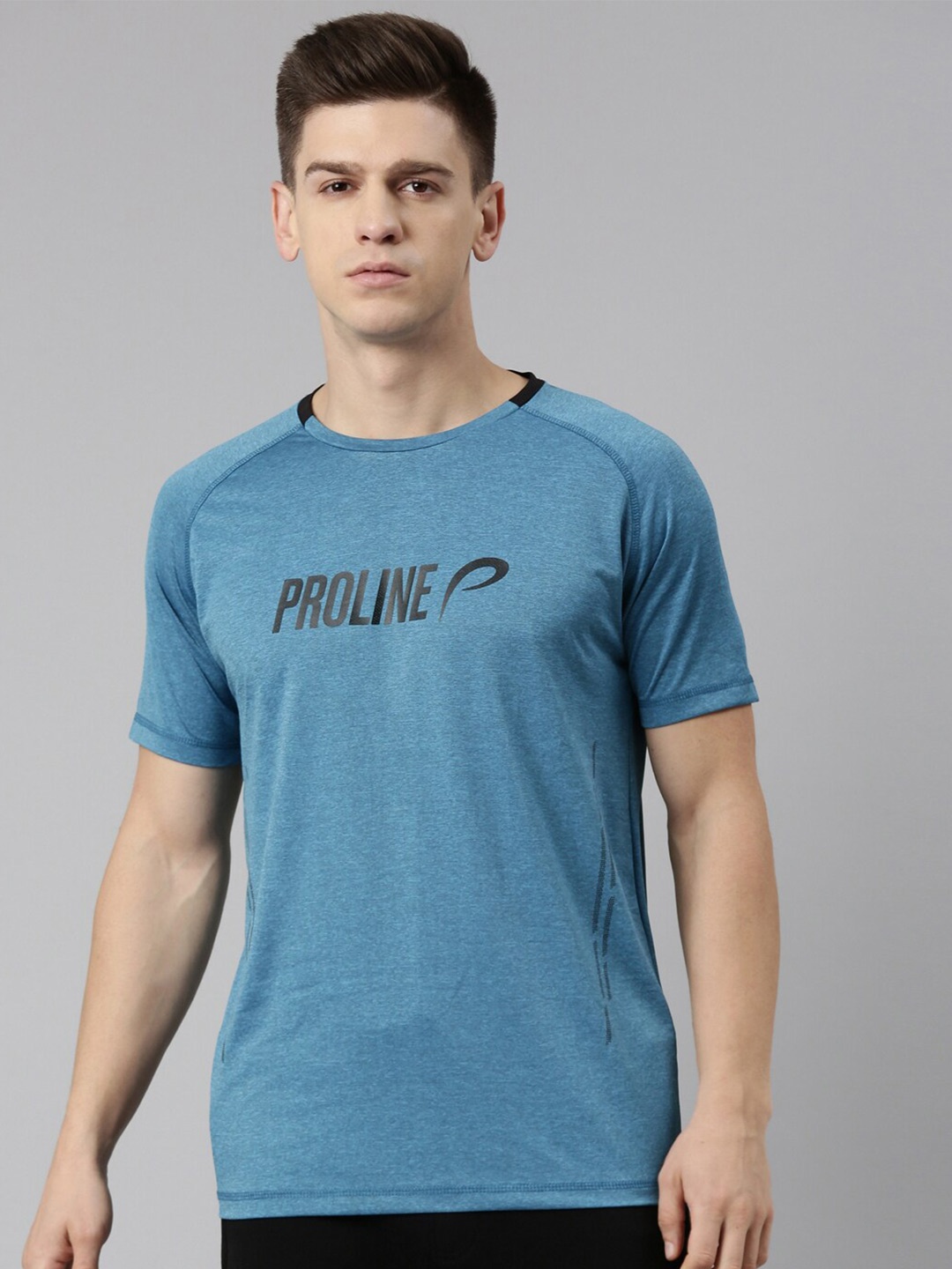 Proline Active Men Blue Typography T-shirt