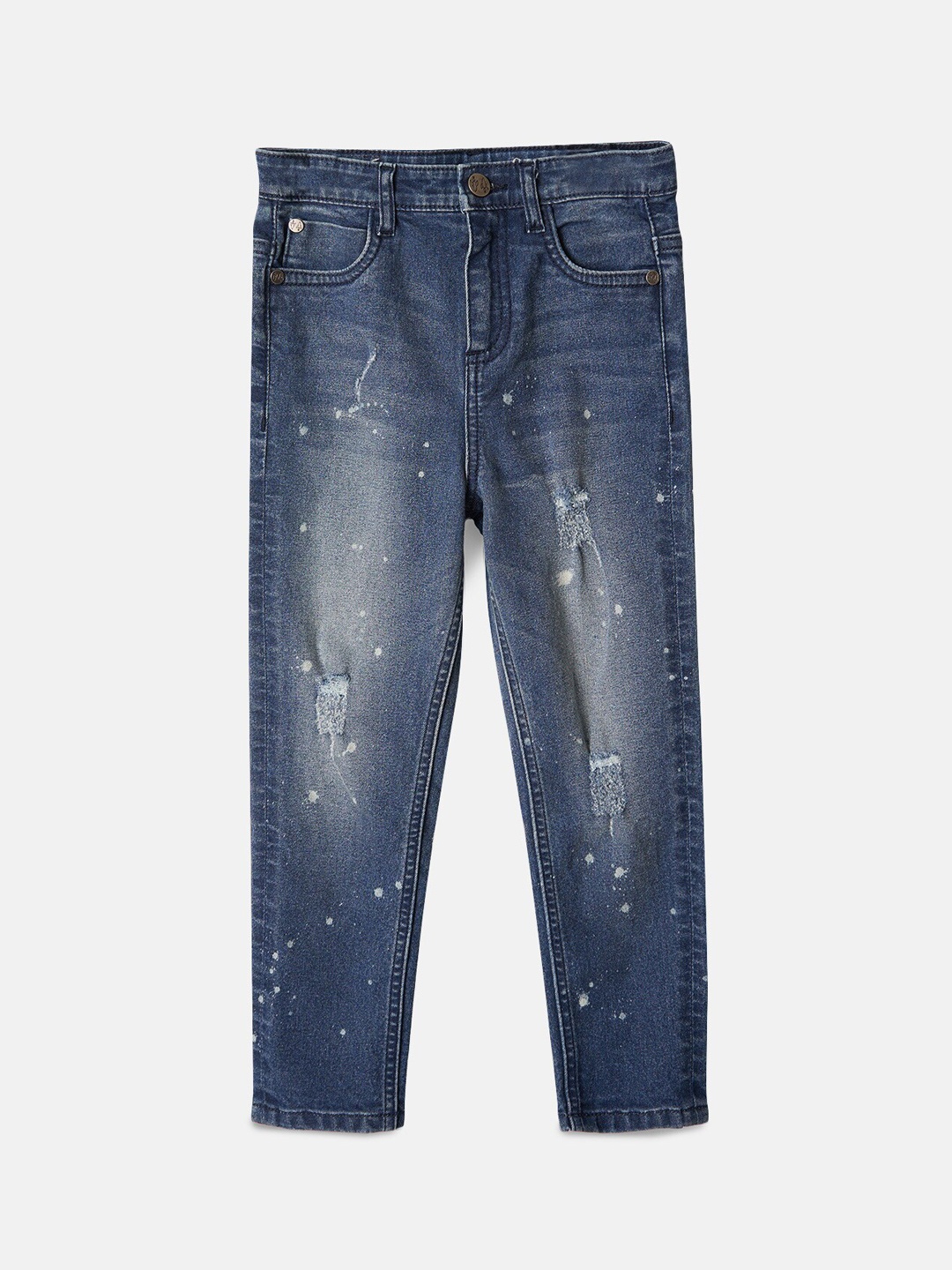 Angel & Rocket Boys Blue Comfort Mildly Distressed Heavy Fade Stretchable Cotton Jeans
Angel & Rocket Boys Blue Comfort Mildly Distressed Heavy Fade Stretchable Cotton Jeans