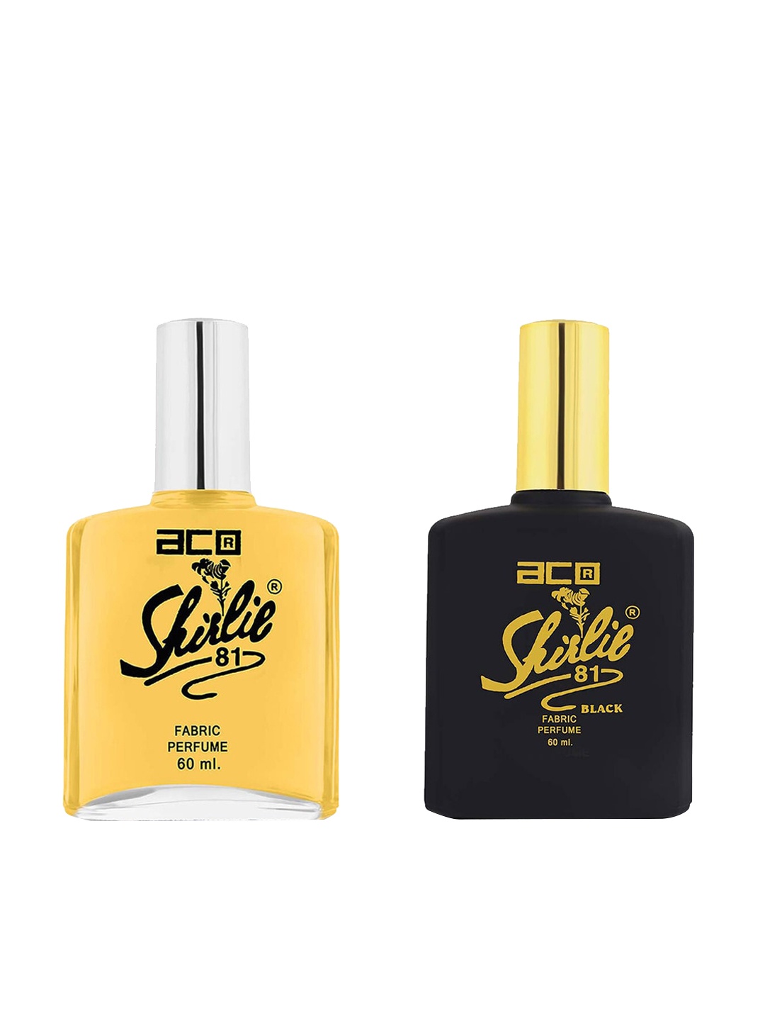 aco PERFUMES Set of Shirlie 81 & Shirlie 81 Black Fabric Perfume Spray - 60 ml Each, Yellow
aco PERFUMES Set of Shirlie 81 & Shirlie 81 Black Fabric Perfume Spray - 60 ml Each, Yellow