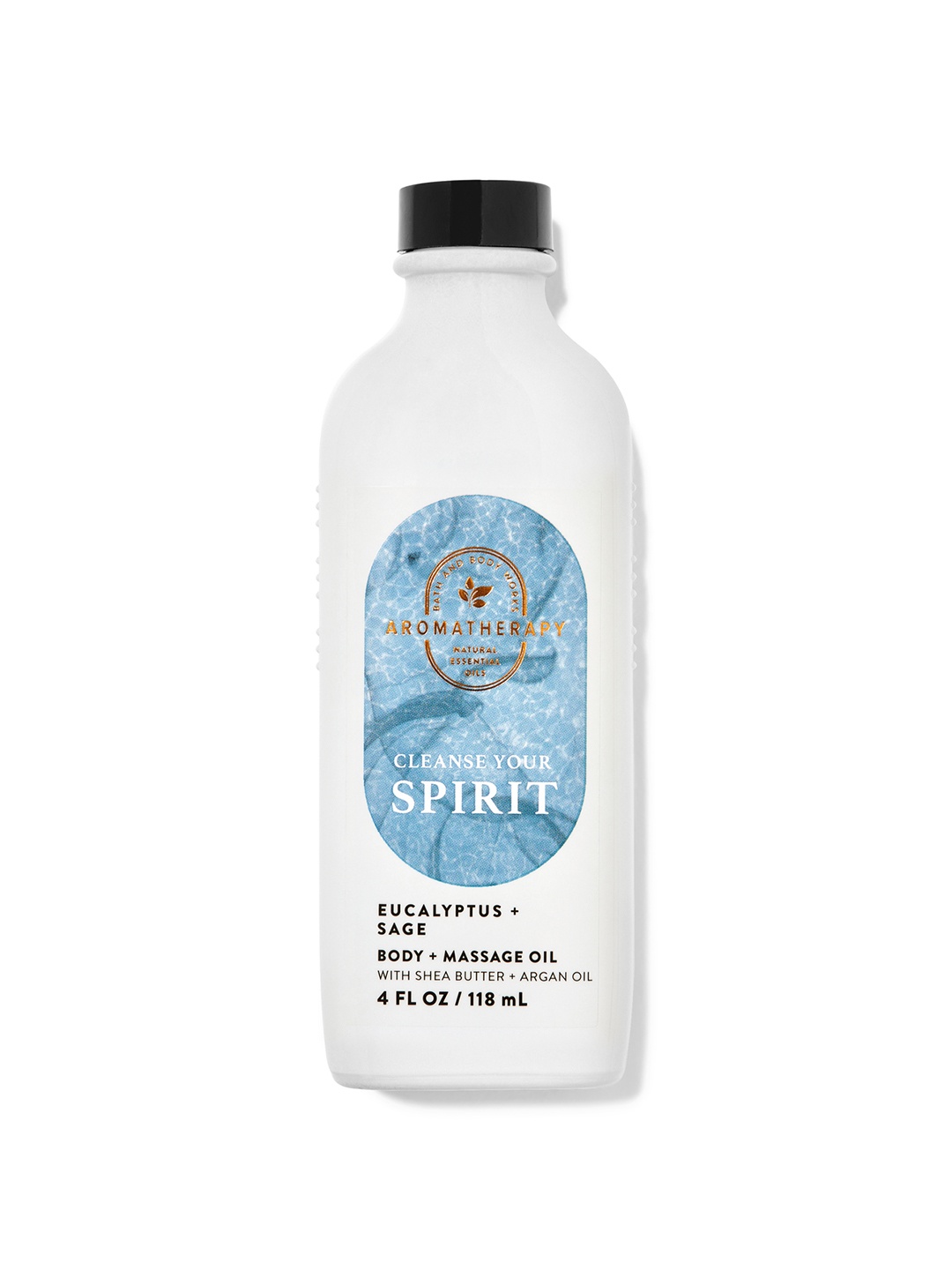 Bath & Body Works Aromatherapy Cleanse Your Spirit Eucalyptus Sage Body Massage Oil 118ml, White
Bath & Body Works Aromatherapy Cleanse Your Spirit Eucalyptus Sage Body Massage Oil 118ml, White