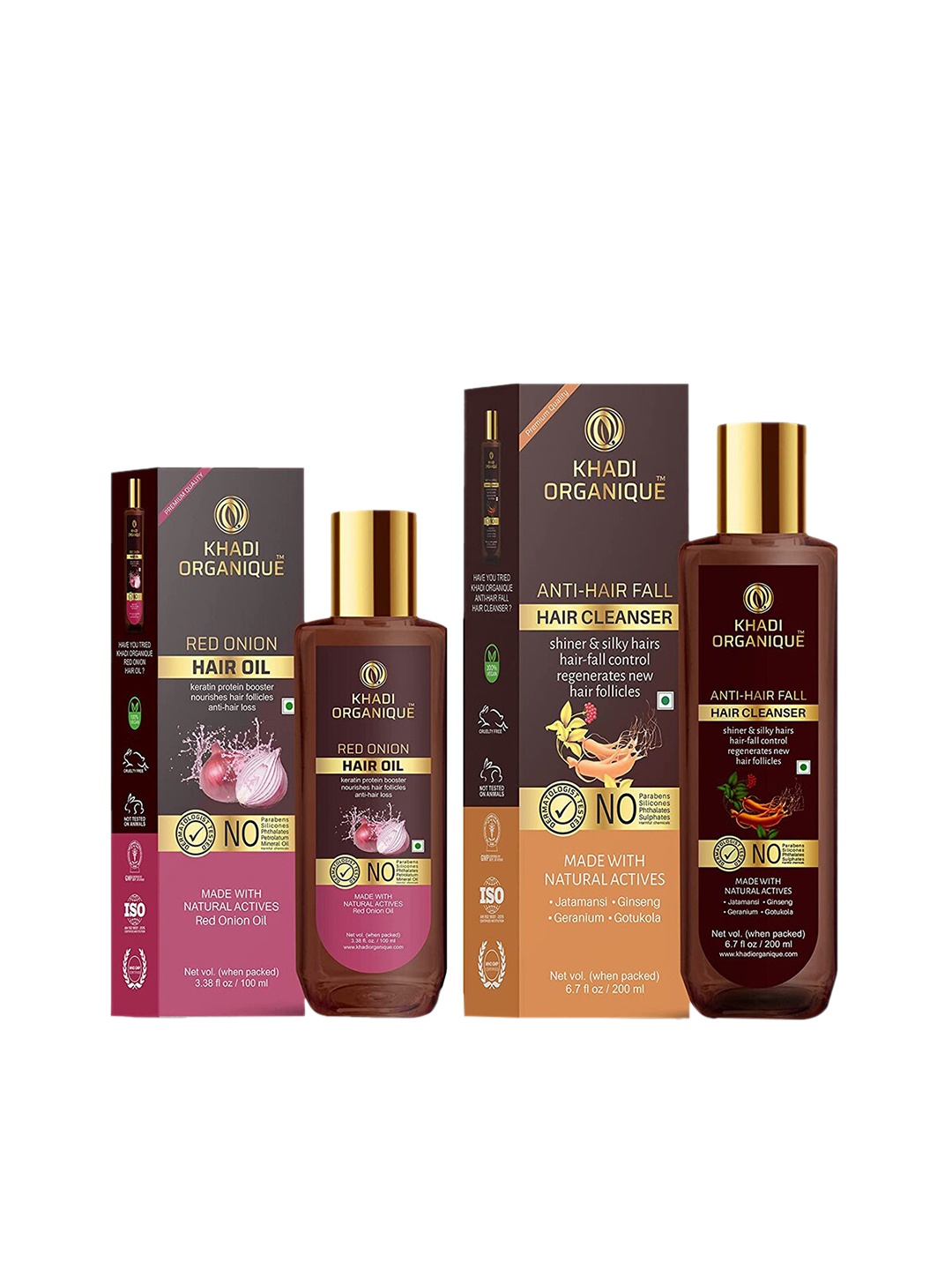 Khadi Organique Pack of 2 Red Onion Hair Oil & Anti Hair Fall Shampoo 300ml, Transparent
Khadi Organique Pack of 2 Red Onion Hair Oil & Anti Hair Fall Shampoo 300ml, Transparent