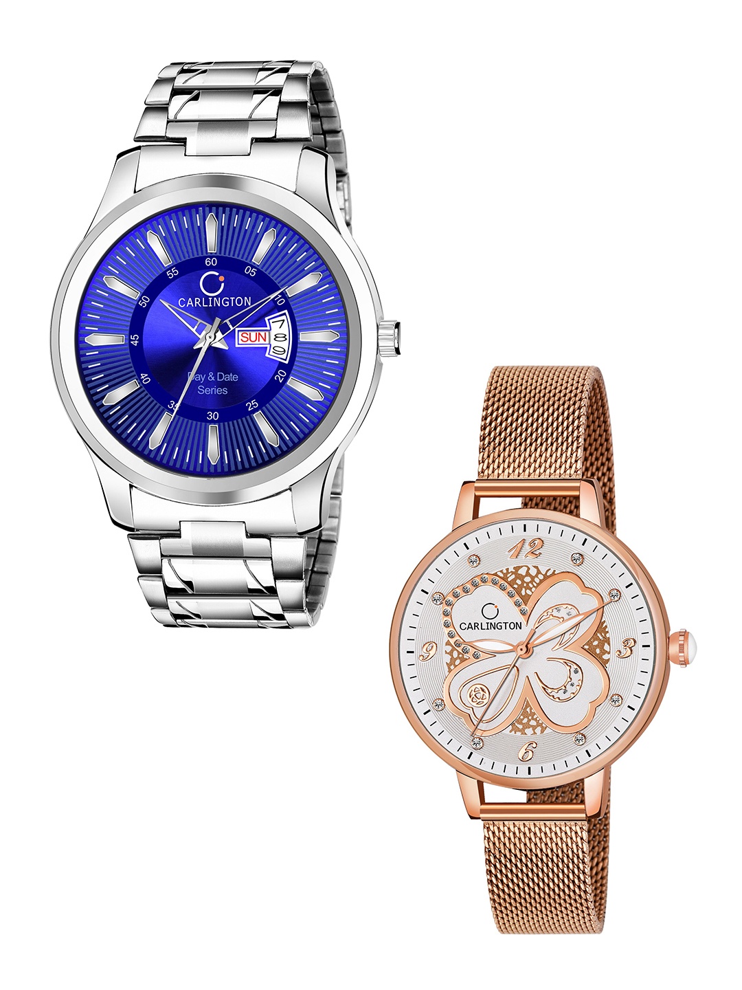 CARLINGTON Unisex Round Dial & Stainless Steel His and Her Watches Analogue Watch CT2019, Blue
CARLINGTON Unisex Round Dial & Stainless Steel His and Her Watches Analogue Watch CT2019, Blue