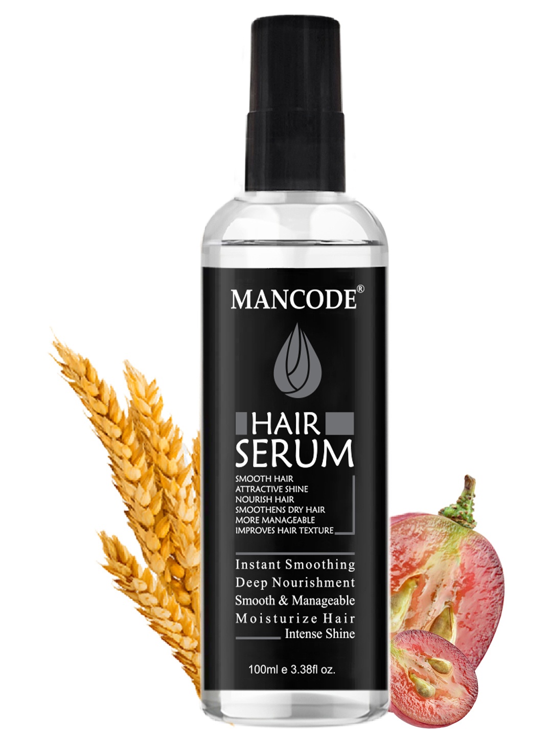 MANCODE Instant Shine & Smoothness Hair Serum for Dry & Wet Hair - 100 ml, Black
MANCODE Instant Shine & Smoothness Hair Serum for Dry & Wet Hair - 100 ml, Black