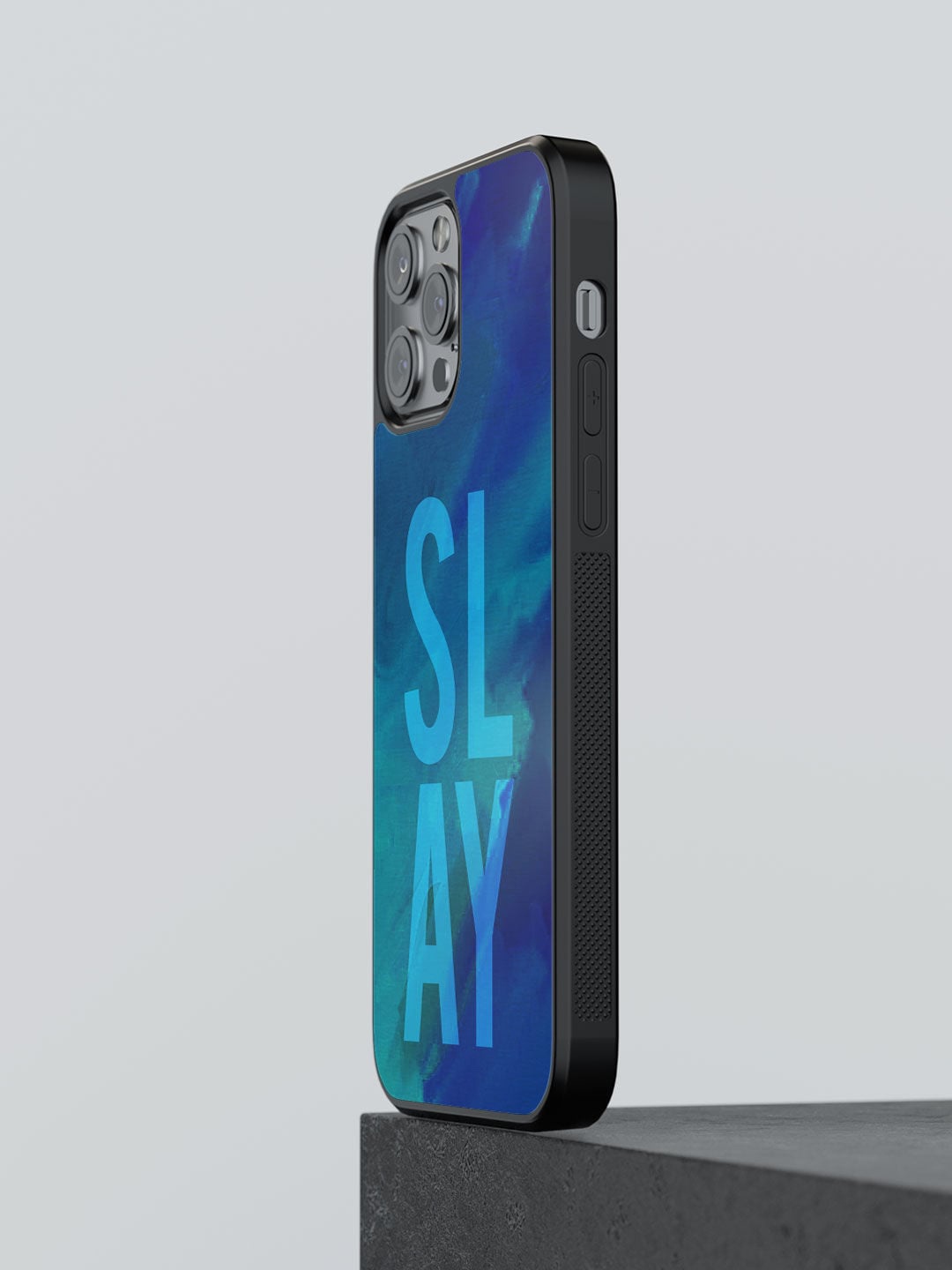 macmerise Blue Typography Printed iPhone 13 Pro Bumper Phone Back Case