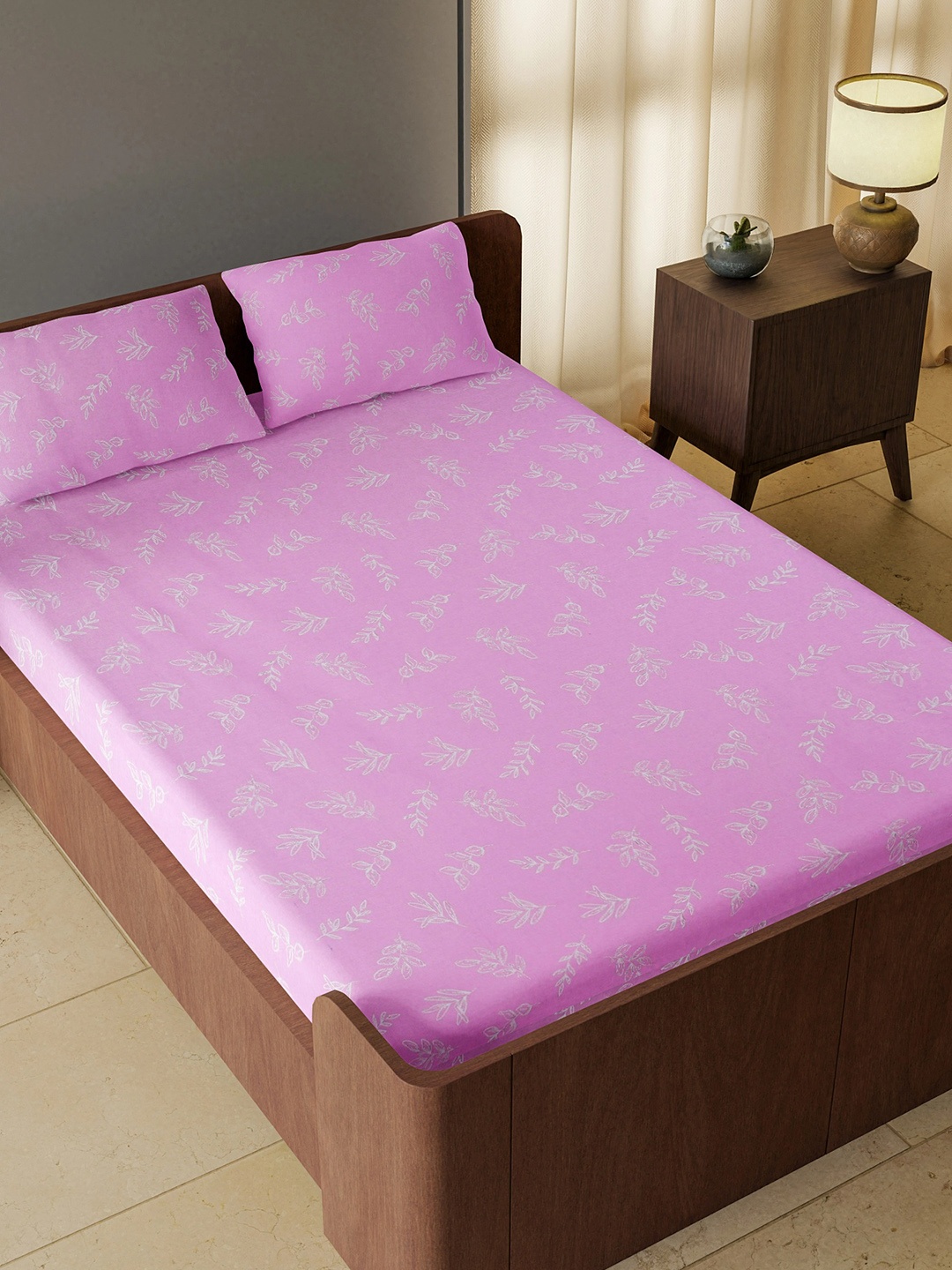 White Loom Timeless Romance Floral 180 TC Pure Cotton Queen Bedsheet with 2 Pillow Covers, Pink
White Loom Timeless Romance Floral 180 TC Pure Cotton Queen Bedsheet with 2 Pillow Covers, Pink