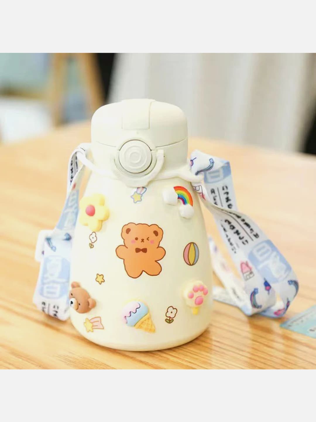 Little Surprise Box LLP Cream-Colored & Brown Printed Stainless Steel Water Bottle 450 ml
Little Surprise Box LLP Cream-Colored & Brown Printed Stainless Steel Water Bottle 450 ml