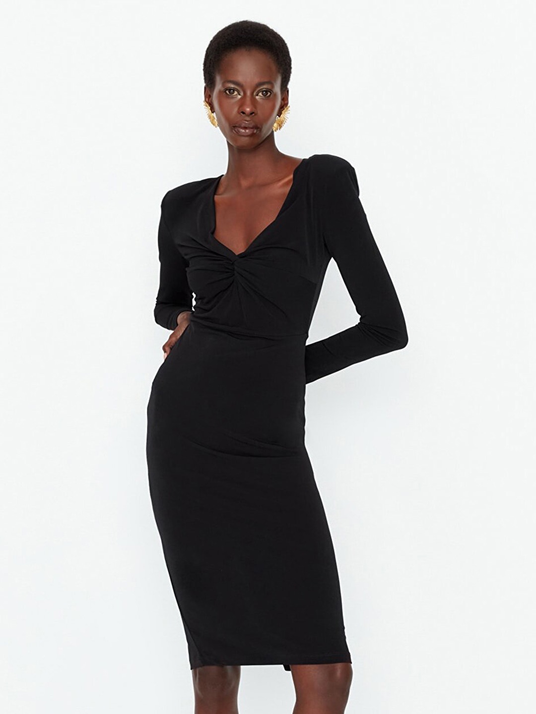 Trendyol Women Black Bodycon Dress