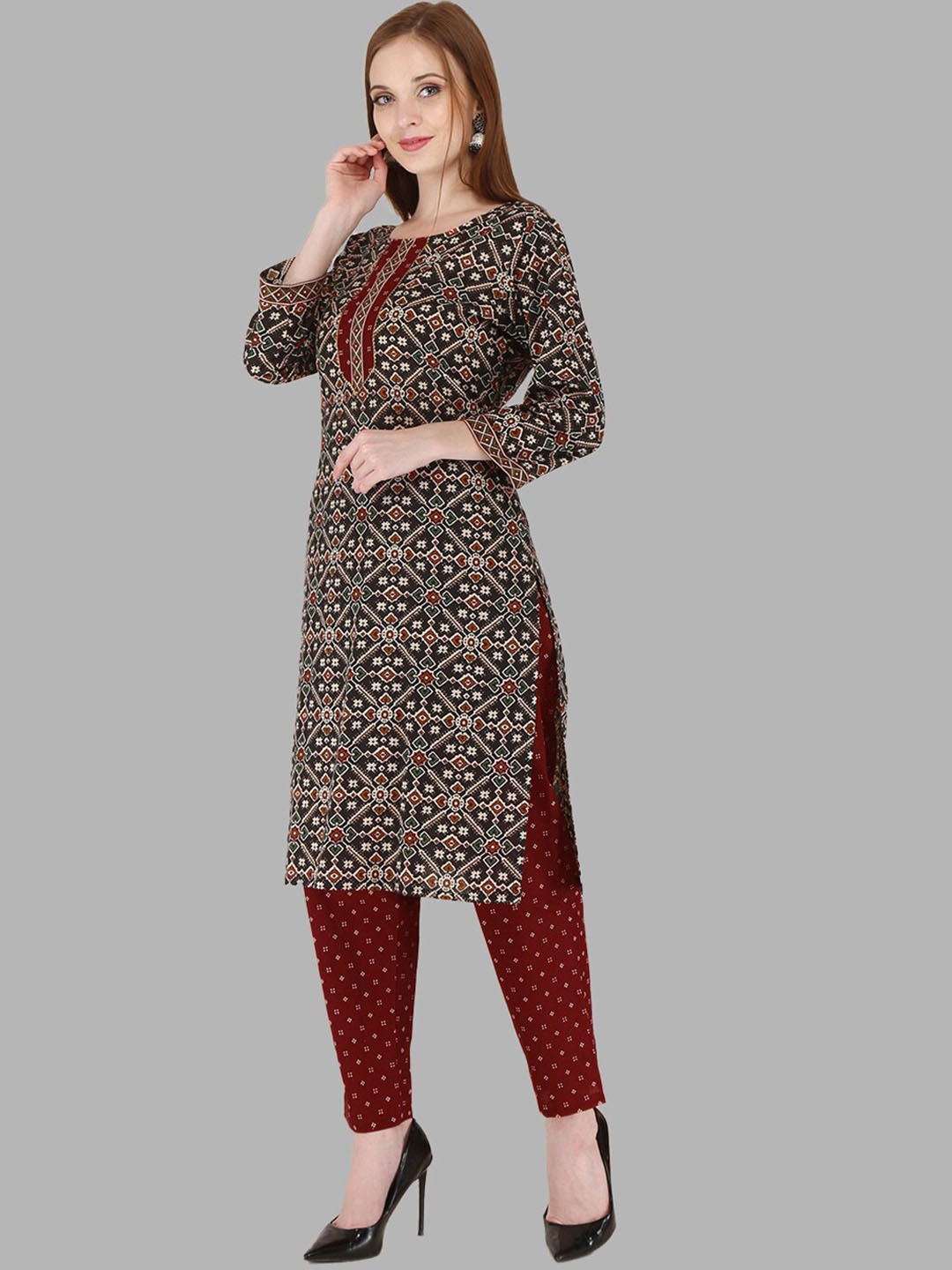 KALINI Women Black Ethnic Motifs Printed Pure Cotton Kurta with Trousers & With Dupatta
KALINI Women Black Ethnic Motifs Printed Pure Cotton Kurta with Trousers & With Dupatta