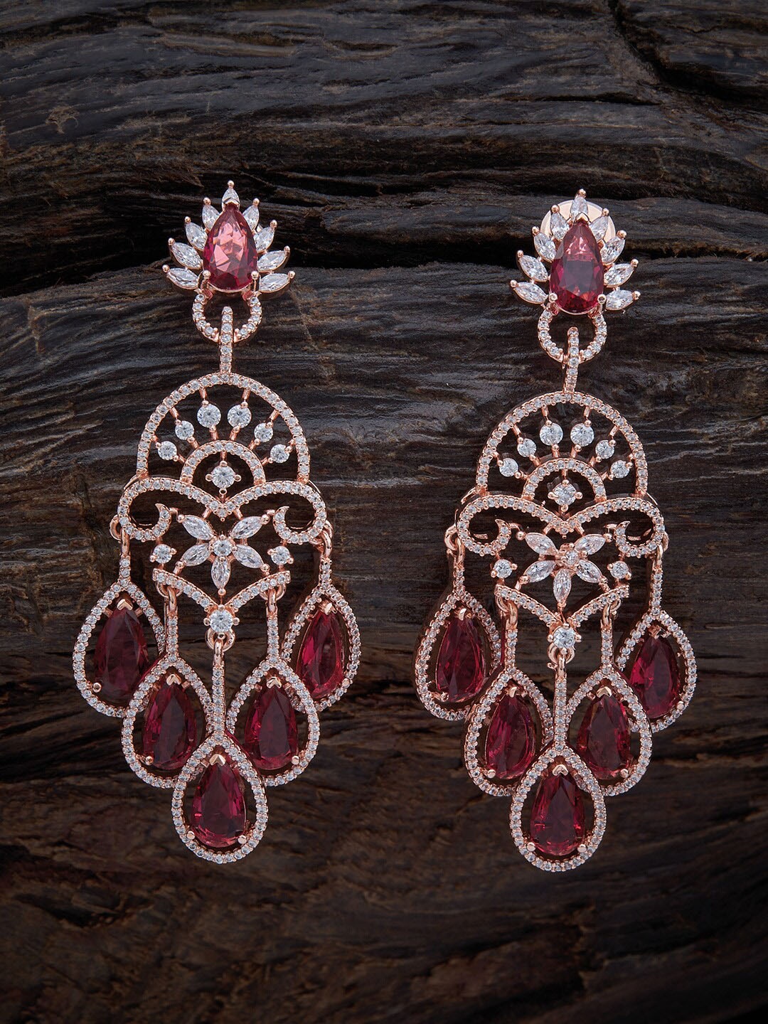 Kushal's Fashion Jewellery Red & White Rose Gold-Plated Teardrop Shaped Drop Earrings
Kushal's Fashion Jewellery Red & White Rose Gold-Plated Teardrop Shaped Drop Earrings