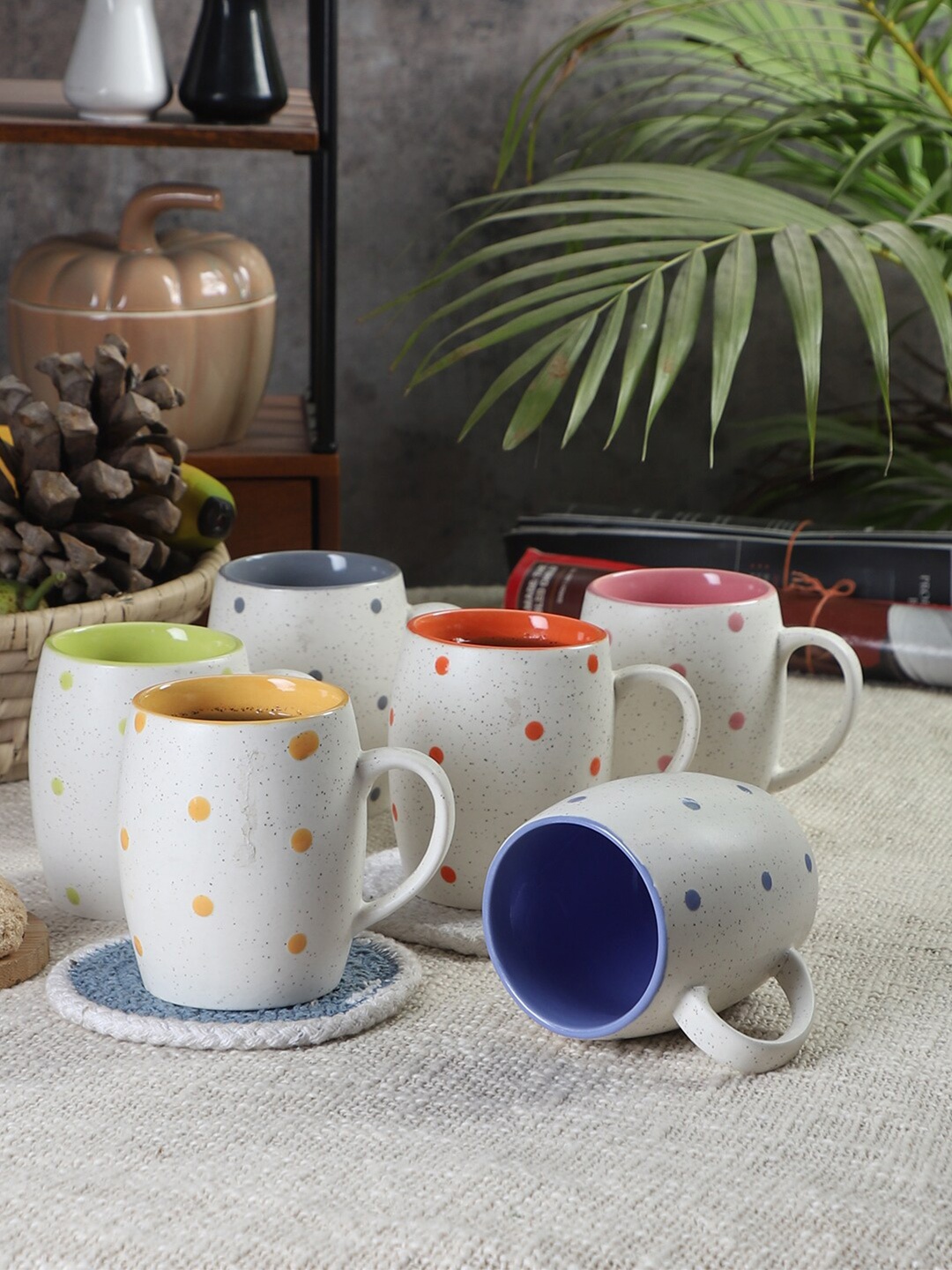 CDI 7 Pieces Dishwasher And Microwave Safe Ceramic Matte Mugs With Wooden Tray, White
CDI 7 Pieces Dishwasher And Microwave Safe Ceramic Matte Mugs With Wooden Tray, White