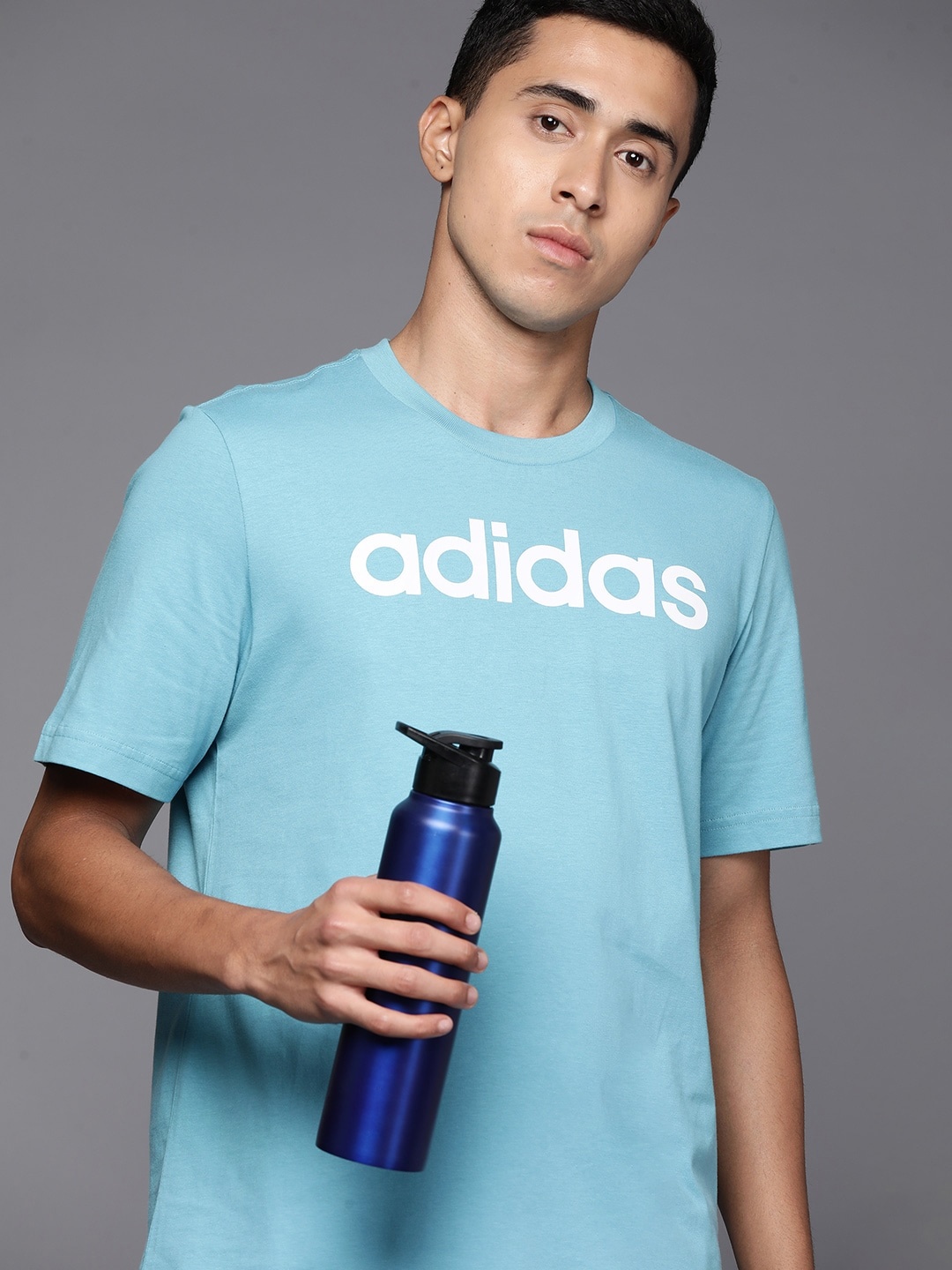 ADIDAS Essentials Single Jersey Linear Embroidered Brand Logo Printed Pure Cotton T-shirt, Blue
ADIDAS Essentials Single Jersey Linear Embroidered Brand Logo Printed Pure Cotton T-shirt, Blue