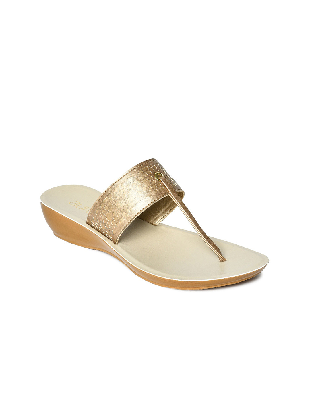 AURELIA Gold-Toned PU Comfort Heels 
AURELIA Gold-Toned PU Comfort Heels