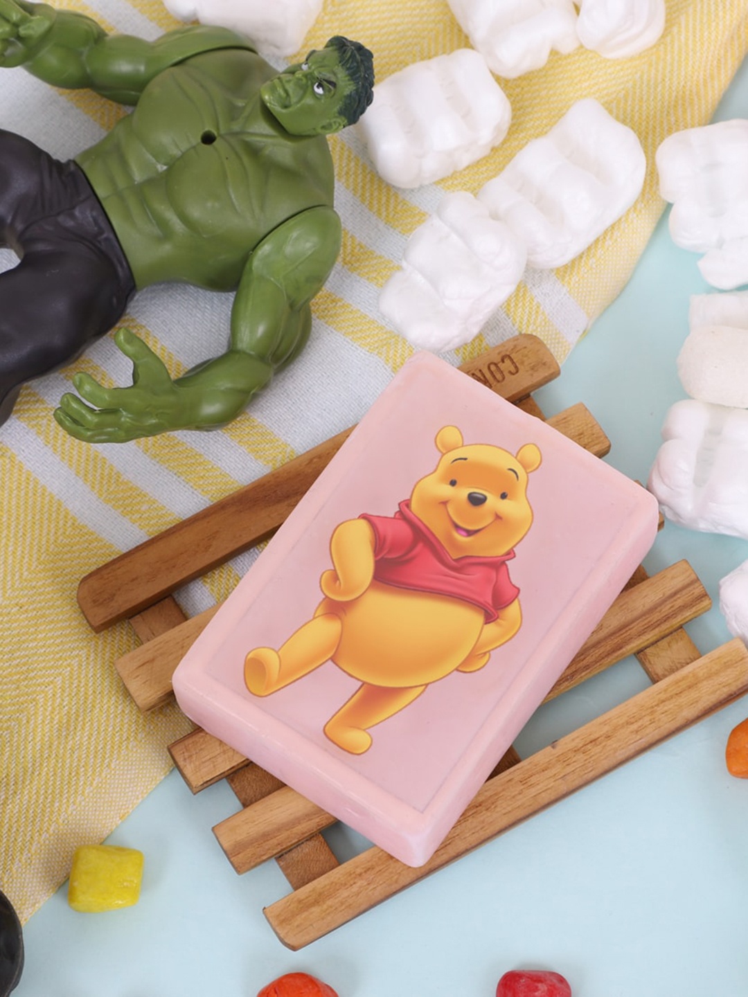 Stay Soapy Set Of 4 Happy Lucky Bear CARTOON Bathing Soap - 100% Pure & Natural 480gm, Transparent
Stay Soapy Set Of 4 Happy Lucky Bear CARTOON Bathing Soap - 100% Pure & Natural 480gm, Transparent