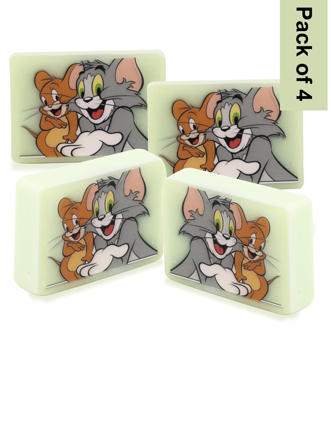 Stay Soapy Set Of 4 Kids 100% Pure & Natural Tom Jerry Cartoon Bathing Soap - 100g Each, Green
Stay Soapy Set Of 4 Kids 100% Pure & Natural Tom Jerry Cartoon Bathing Soap - 100g Each, Green