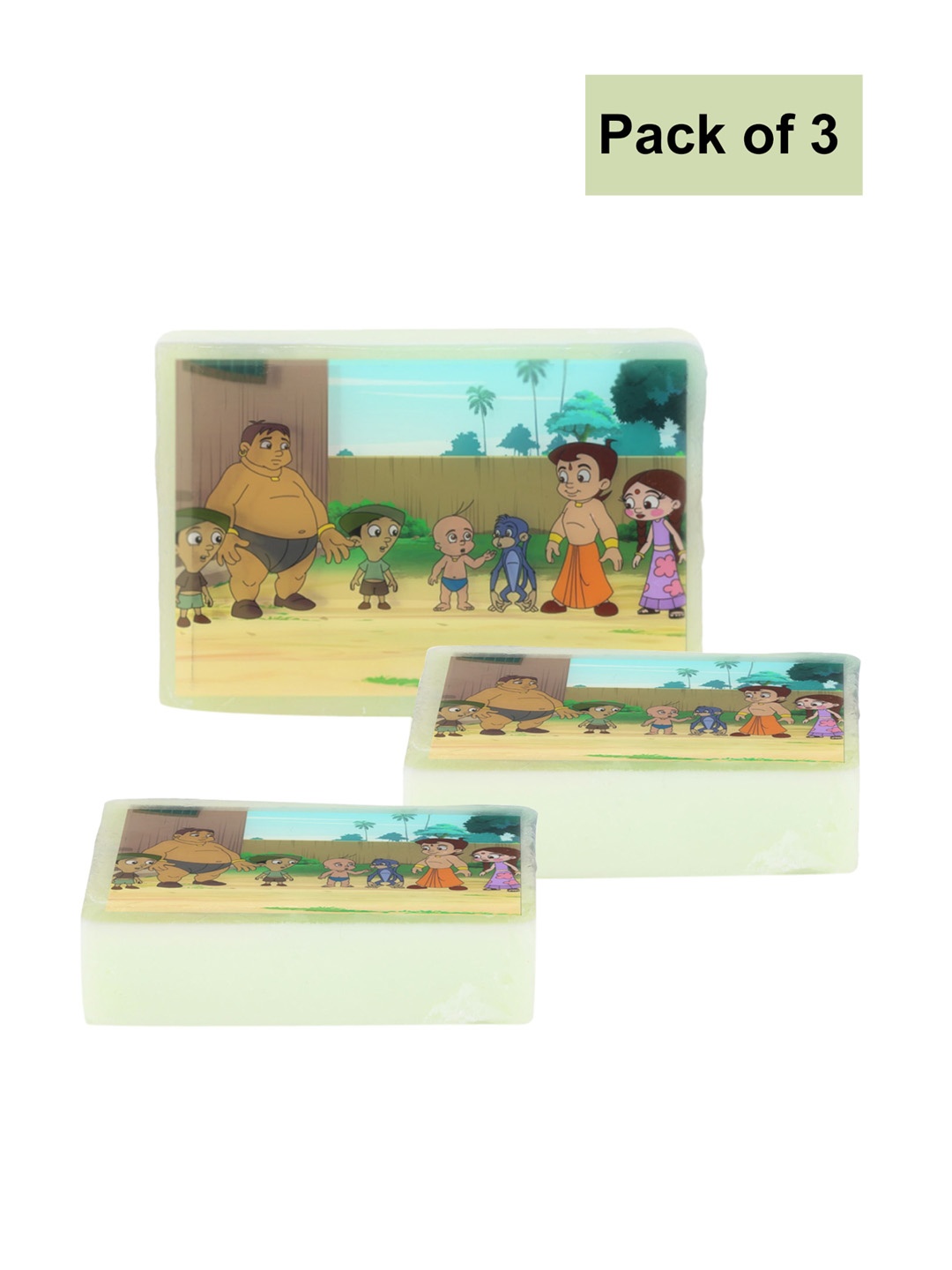 Stay Soapy Pack Of 3 Chota Bheem With Friends CARTOON Bathing Soap - 360gm, Transparent
Stay Soapy Pack Of 3 Chota Bheem With Friends CARTOON Bathing Soap - 360gm, Transparent