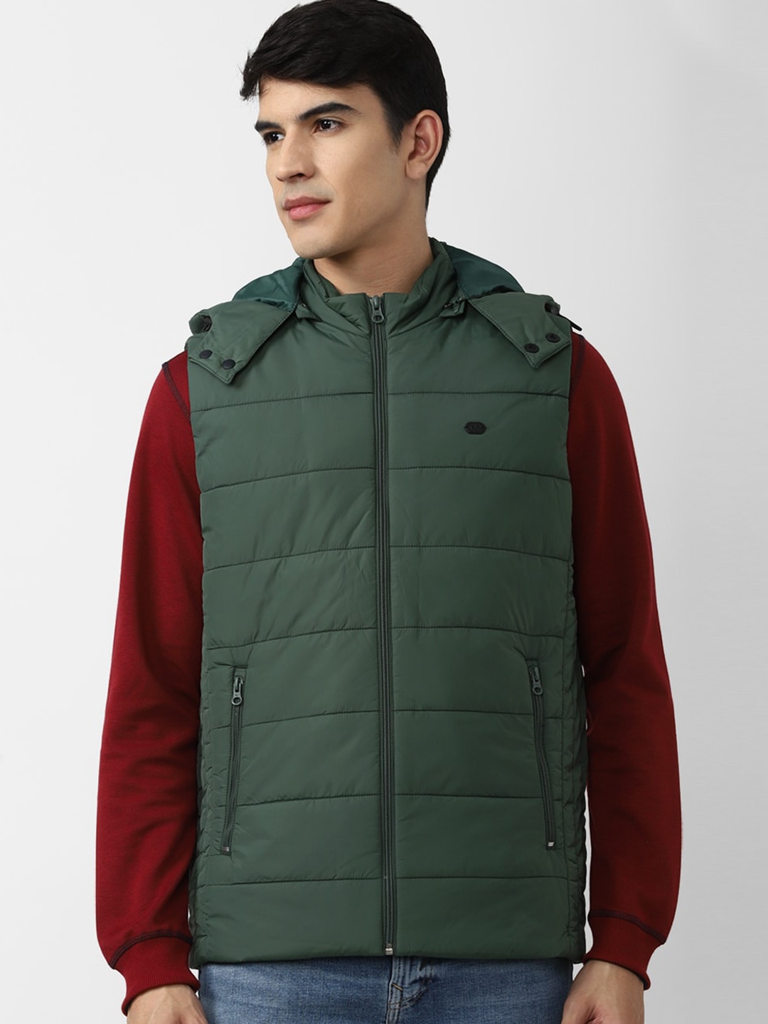 Peter England Casuals Men Green Padded Jacket