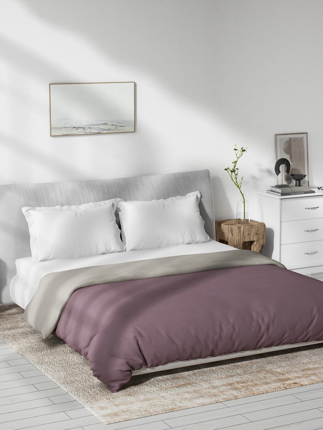 DDecor Purple & Grey Solid Mild Winter 100% Cotton 150 GSM Reversible Double Bed Quilt
DDecor Purple & Grey Solid Mild Winter 100% Cotton 150 GSM Reversible Double Bed Quilt