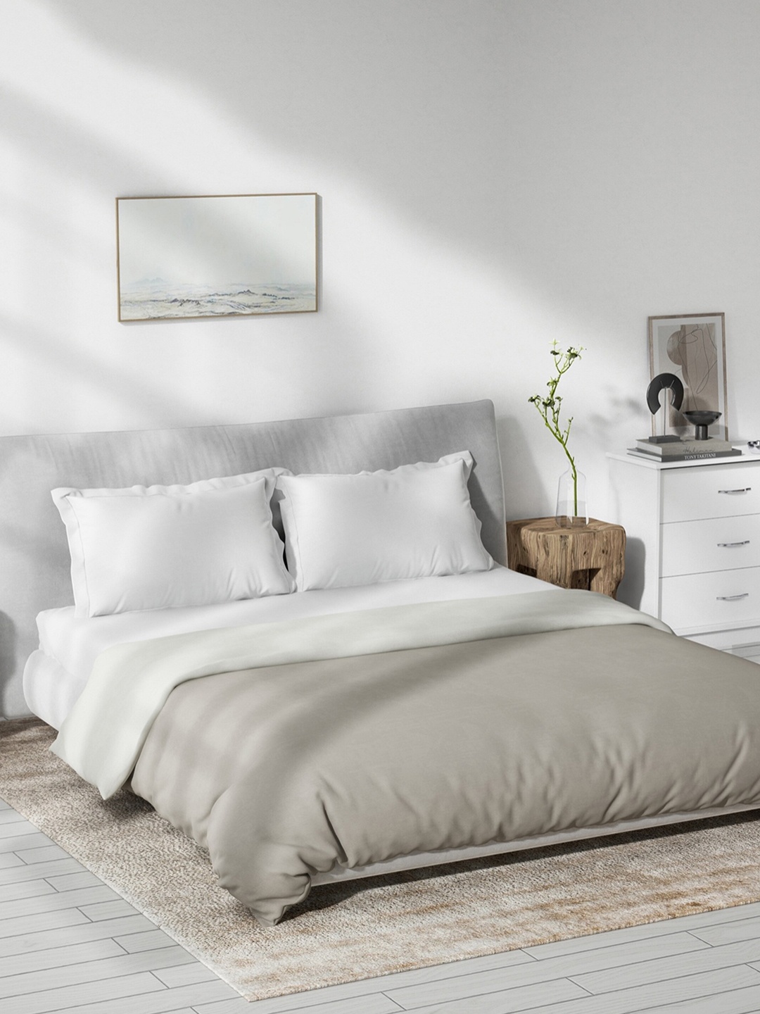 DDecor Grey & Off White Solid Mild Winter 100% Cotton 150 GSM Reversible Double Bed Quilt
DDecor Grey & Off White Solid Mild Winter 100% Cotton 150 GSM Reversible Double Bed Quilt
