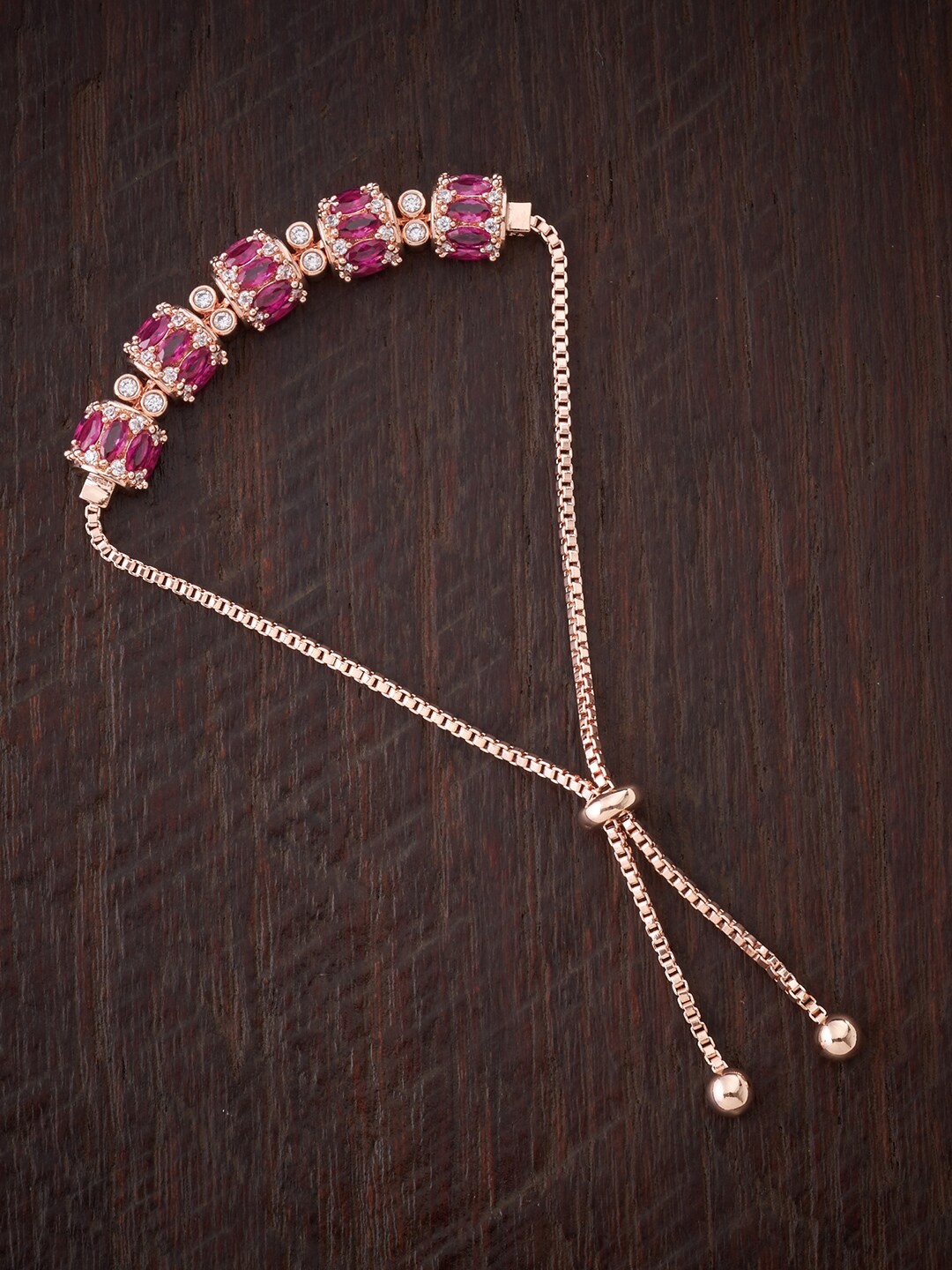 Kushal's Fashion Jewellery Women Rose Gold & White Cubic Zirconia Rose Gold-Plated Wraparound Bracelet
Kushal's Fashion Jewellery Women Rose Gold & White Cubic Zirconia Rose Gold-Plated Wraparound Bracelet
