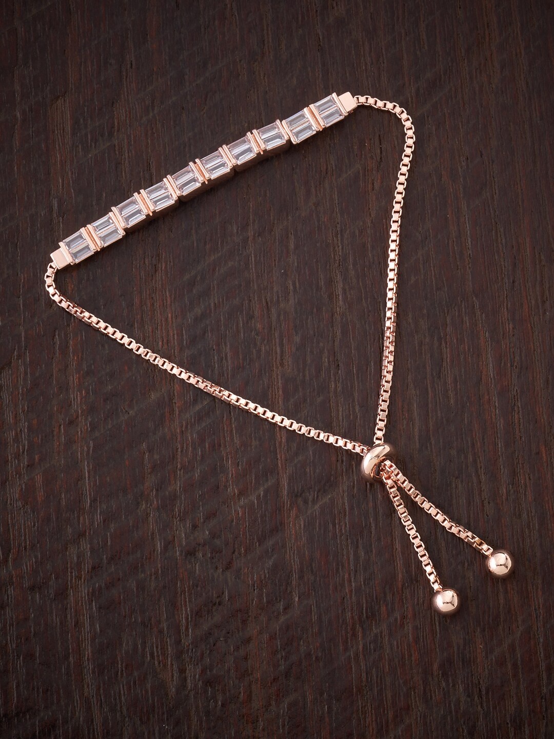 Kushal's Fashion Jewellery Women Rose Gold & White Cubic Zirconia Rose Gold-Plated Wraparound Bracelet
Kushal's Fashion Jewellery Women Rose Gold & White Cubic Zirconia Rose Gold-Plated Wraparound Bracelet