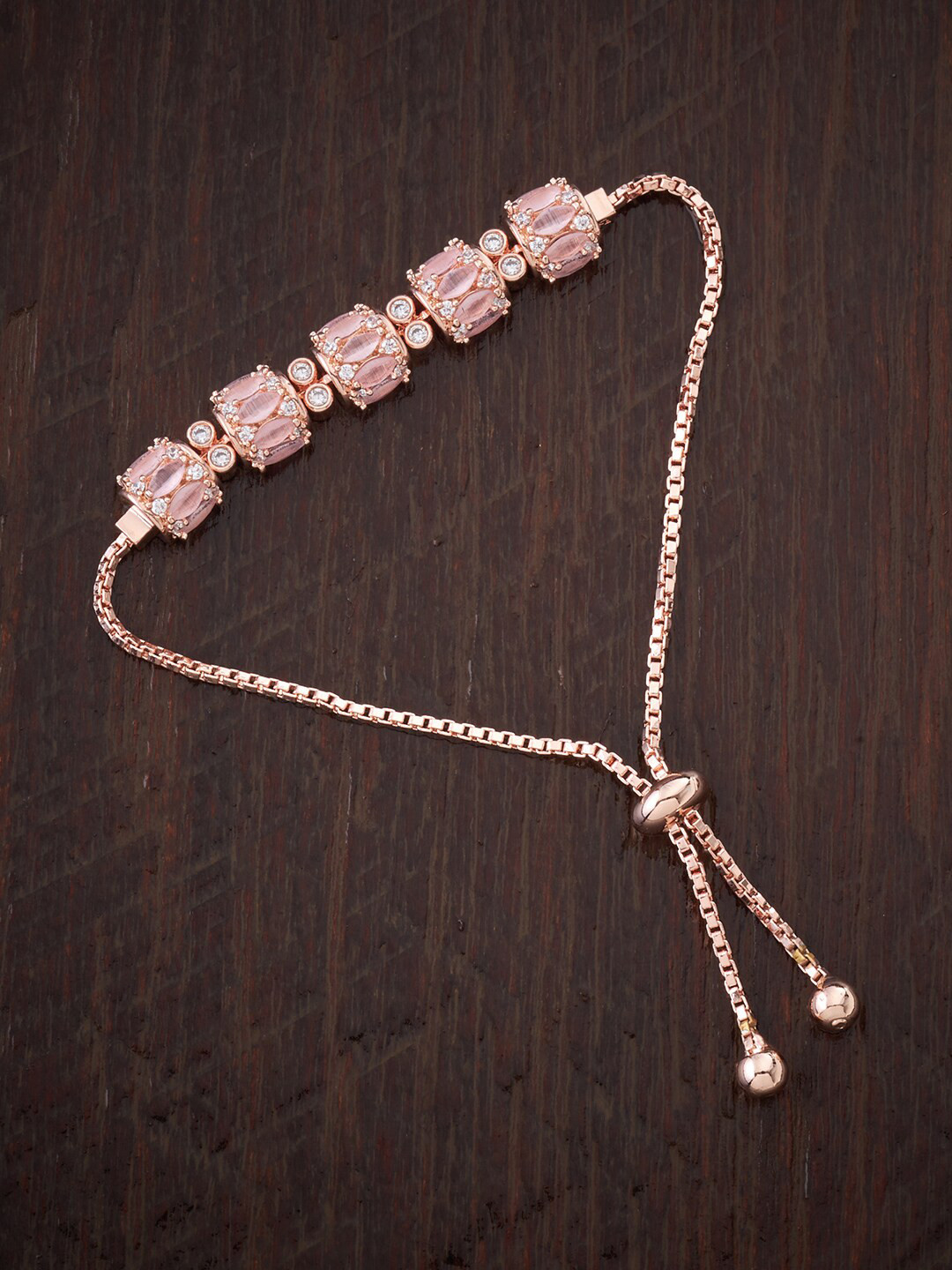 Kushal's Fashion Jewellery Women Rose Gold & Pink Rose Gold-Plated Wraparound Bracelet
Kushal's Fashion Jewellery Women Rose Gold & Pink Rose Gold-Plated Wraparound Bracelet