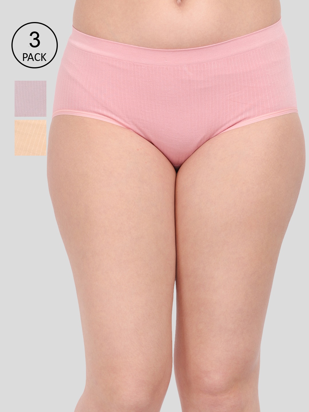Amour Secret Women Pack of 3 Anti-Microbial Seamless Hipster Briefs P1935_Pnk_Rbn_Skn, Pink
Amour Secret Women Pack of 3 Anti-Microbial Seamless Hipster Briefs P1935_Pnk_Rbn_Skn, Pink