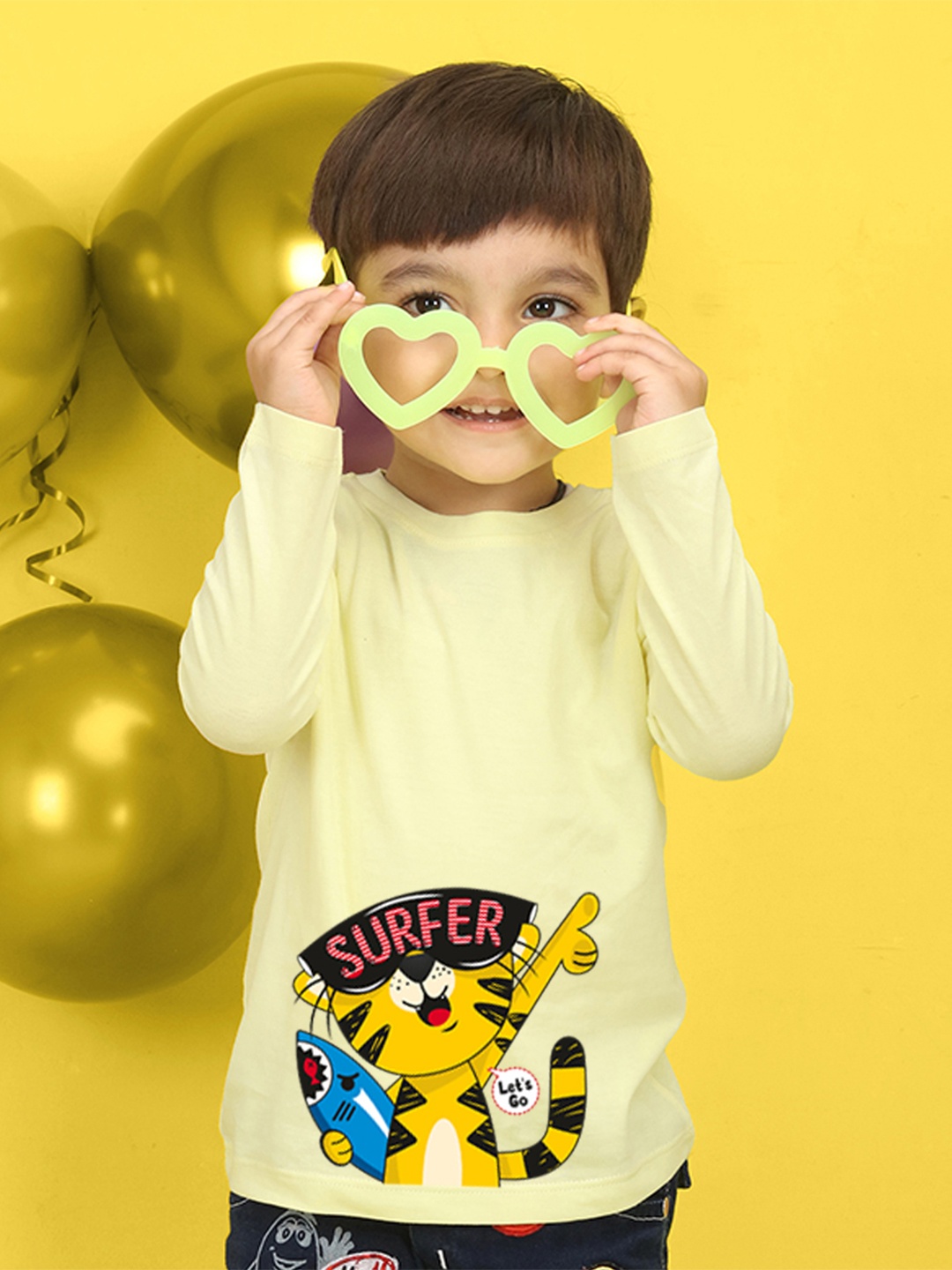 NUSYL Kids Pink Typography Printed Pure Cotton T-shirt