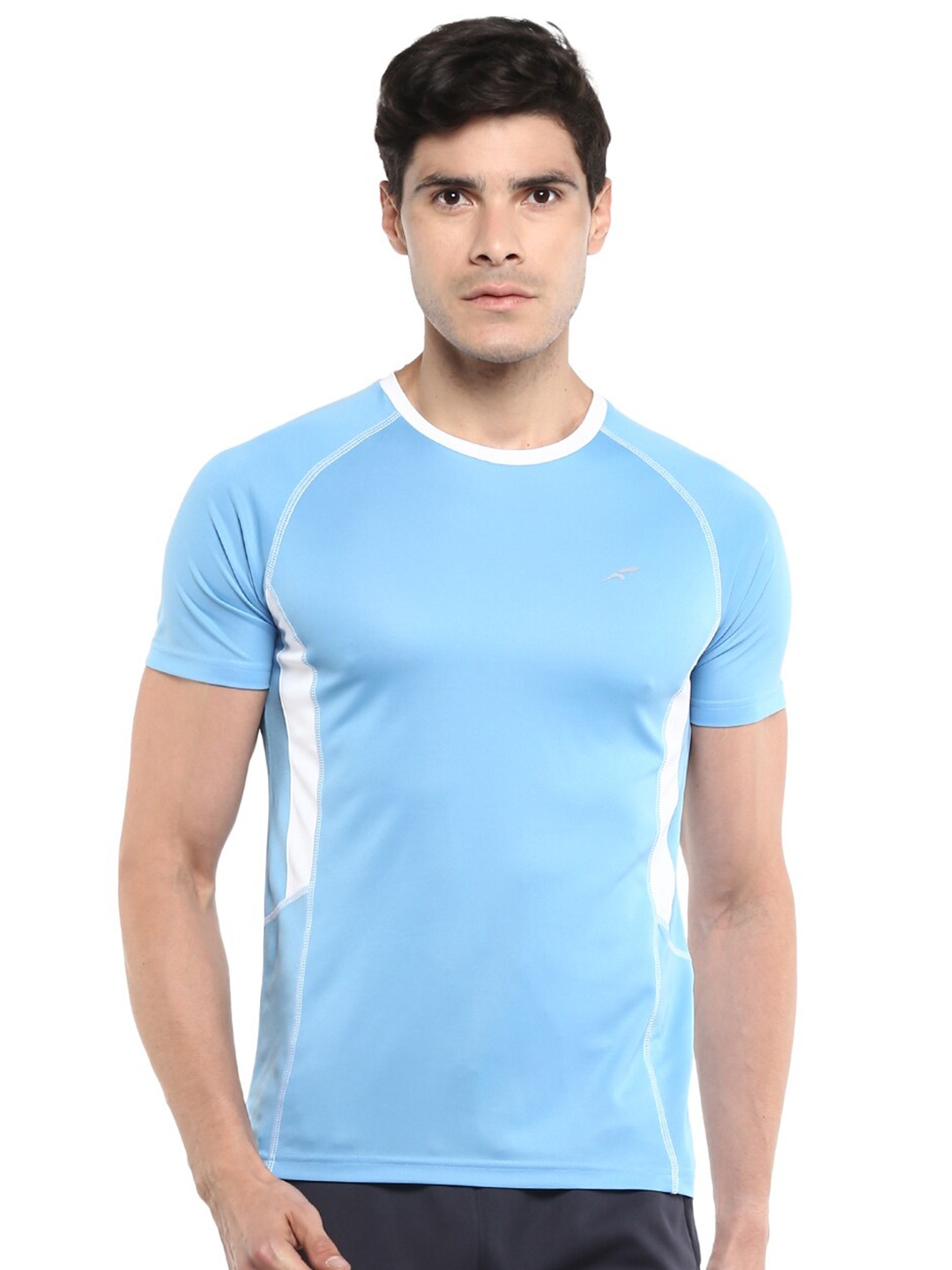FURO by Red Chief Men Blue Round Neck Regular Fit T-shirt
