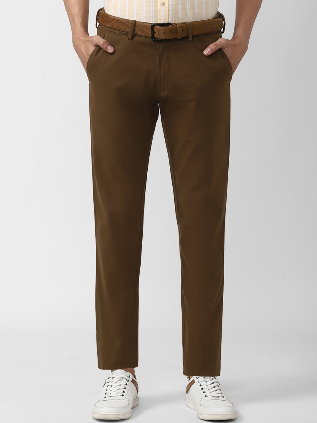 Peter England Casuals Men Brown Slim Fit Trousers
Peter England Casuals Men Brown Slim Fit Trousers