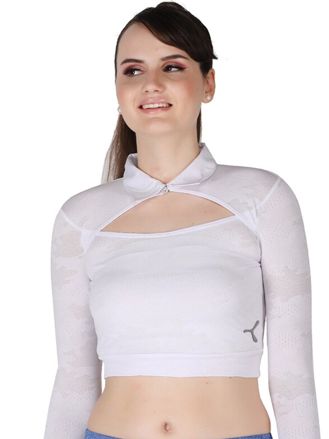 La Aimee White Solid Top