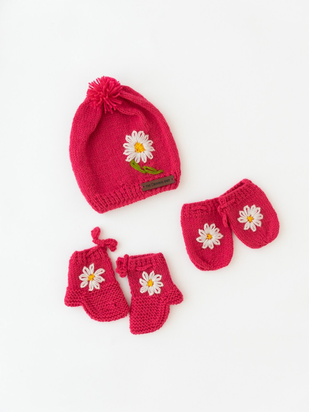 The Original Knit Kids Pink & White Self Design Acrylic Beanie Cap With Socks & Mittens
The Original Knit Kids Pink & White Self Design Acrylic Beanie Cap With Socks & Mittens