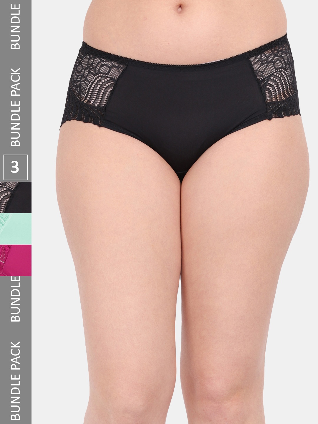 Amour Secret Women Pack Of 3 Self Design Anti-Microbial Hipster Briefs P3327_Blk_Grn_Mgt, Black
Amour Secret Women Pack Of 3 Self Design Anti-Microbial Hipster Briefs P3327_Blk_Grn_Mgt, Black