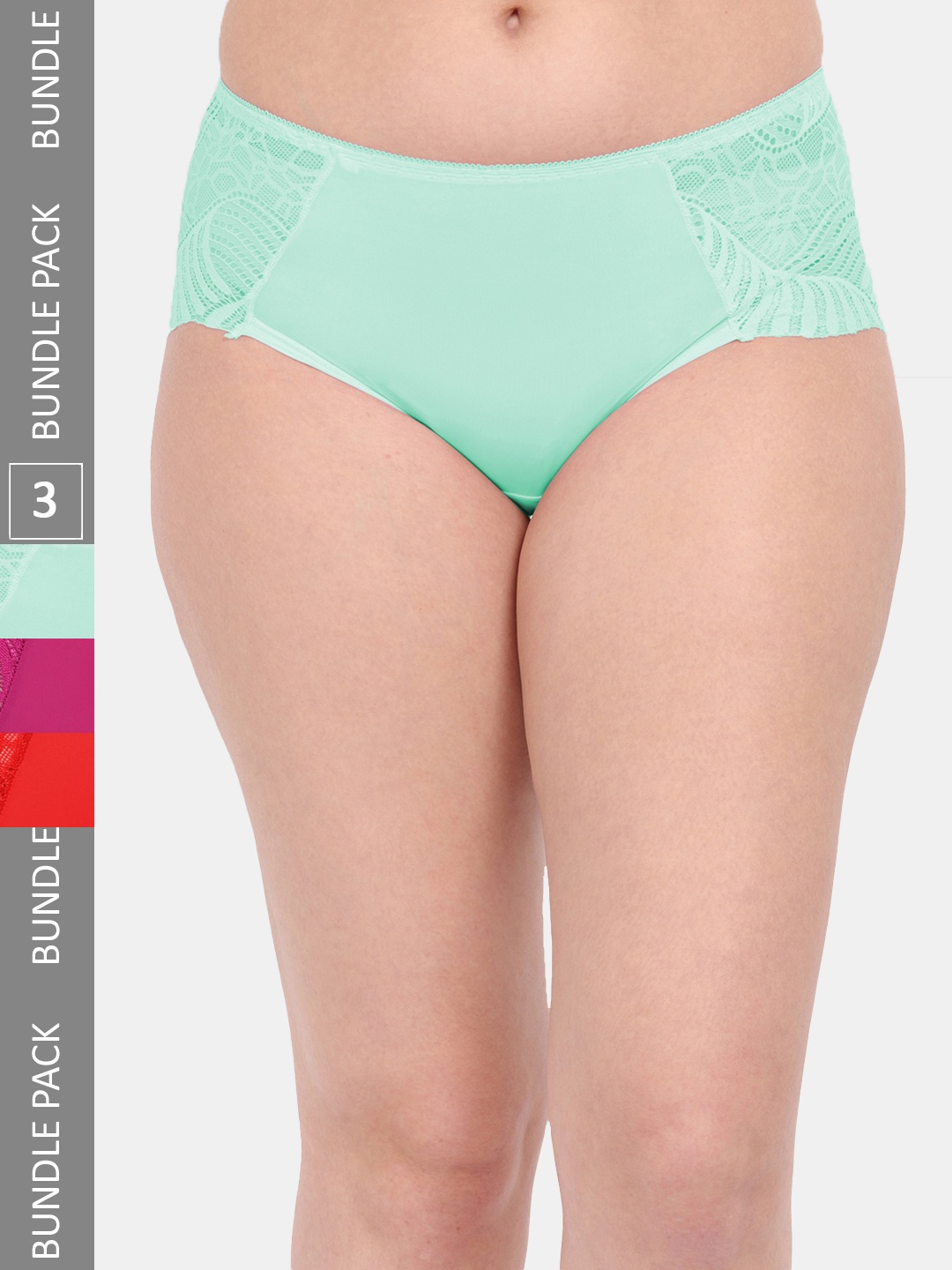 Amour Secret Women Pack Of 3 Anti-Microbial Lace Hipster Briefs P3327_Grn_Mgt_Red, Sea green
Amour Secret Women Pack Of 3 Anti-Microbial Lace Hipster Briefs P3327_Grn_Mgt_Red, Sea green