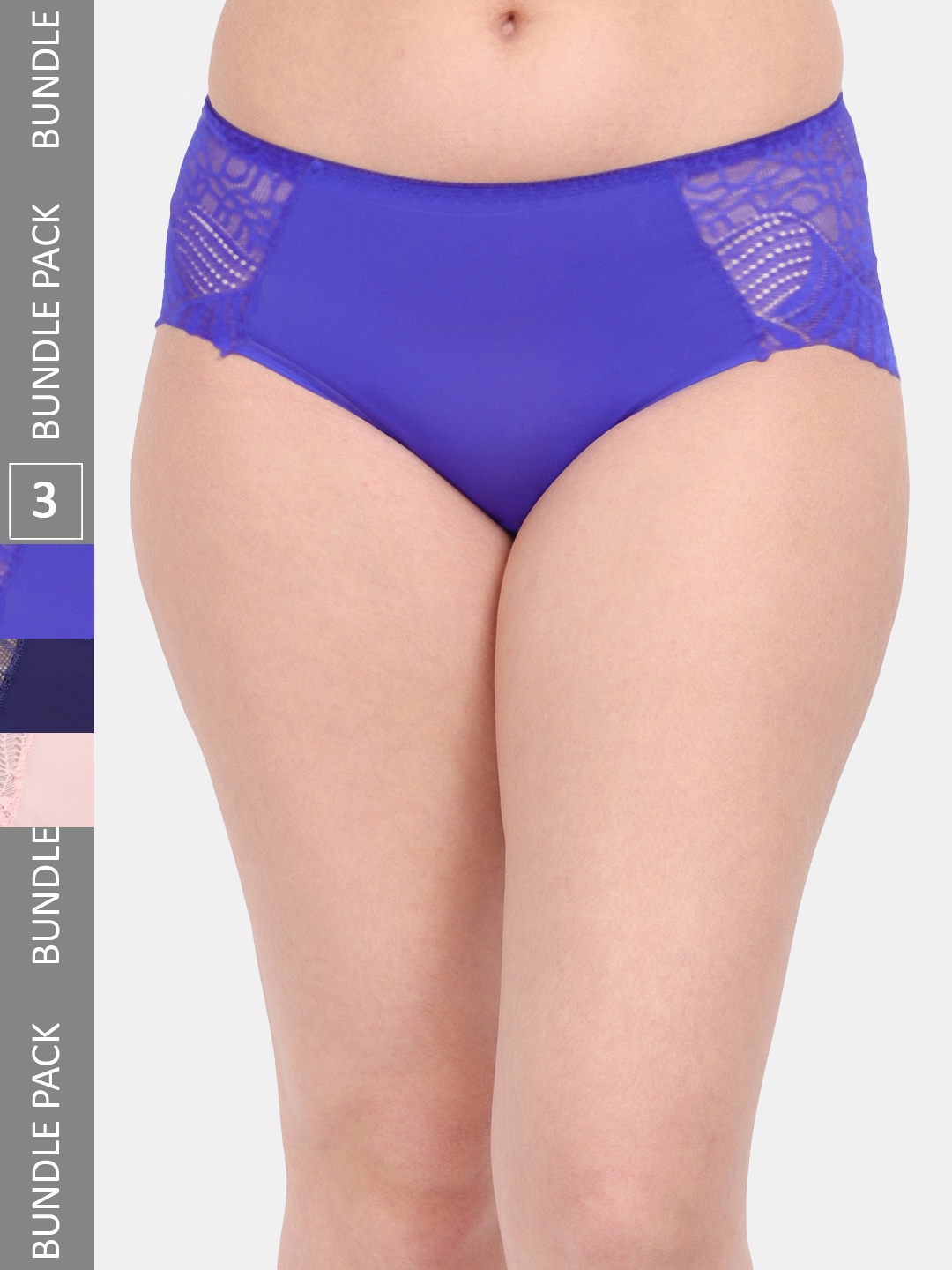 Amour Secret Women Pack Of 3 Anti-Microbial Lace Hipster Briefs P3327_Blu_Nblu_Pch, Blue
Amour Secret Women Pack Of 3 Anti-Microbial Lace Hipster Briefs P3327_Blu_Nblu_Pch, Blue