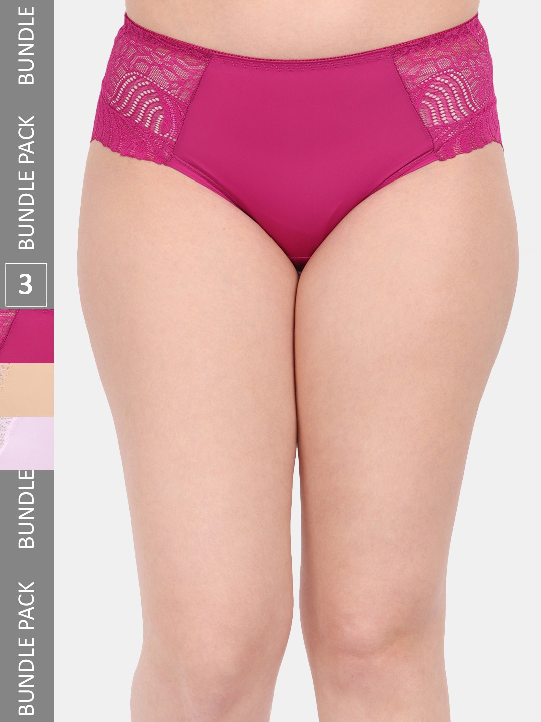 Amour Secret Women Pack Of 3 Anti-Microbial Hipster Briefs P3327_Mgt_Nud_Pnk, Magenta
Amour Secret Women Pack Of 3 Anti-Microbial Hipster Briefs P3327_Mgt_Nud_Pnk, Magenta