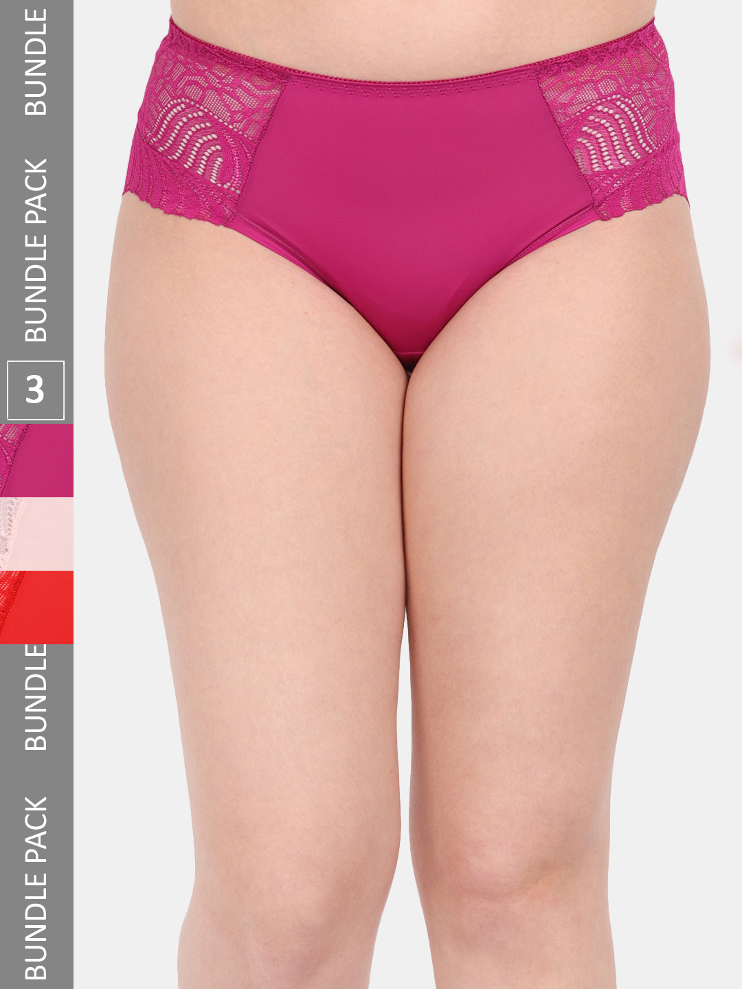 Amour Secret Women Pack of 3 Anti-Microbial Hipster Briefs P3327_Mgt_Pch_Red, Magenta
Amour Secret Women Pack of 3 Anti-Microbial Hipster Briefs P3327_Mgt_Pch_Red, Magenta