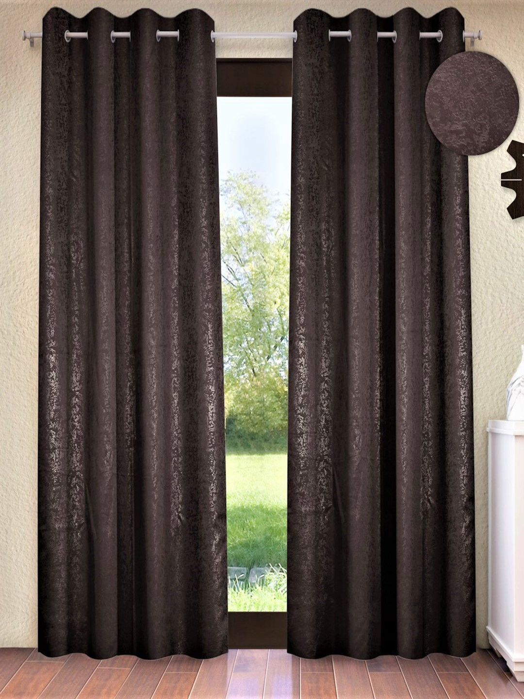 Home Sizzler Brown Set of 2 Black Out Long Door Curtains
Home Sizzler Brown Set of 2 Black Out Long Door Curtains