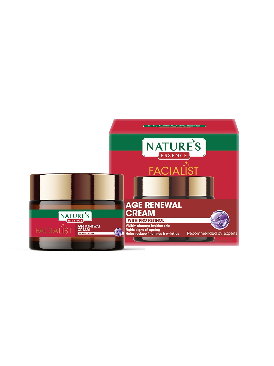 Natures Essence Facialist Age Renewal Cream with 0.3% Pro-Retinol for Wrinkles - 45g, Red
Natures Essence Facialist Age Renewal Cream with 0.3% Pro-Retinol for Wrinkles - 45g, Red