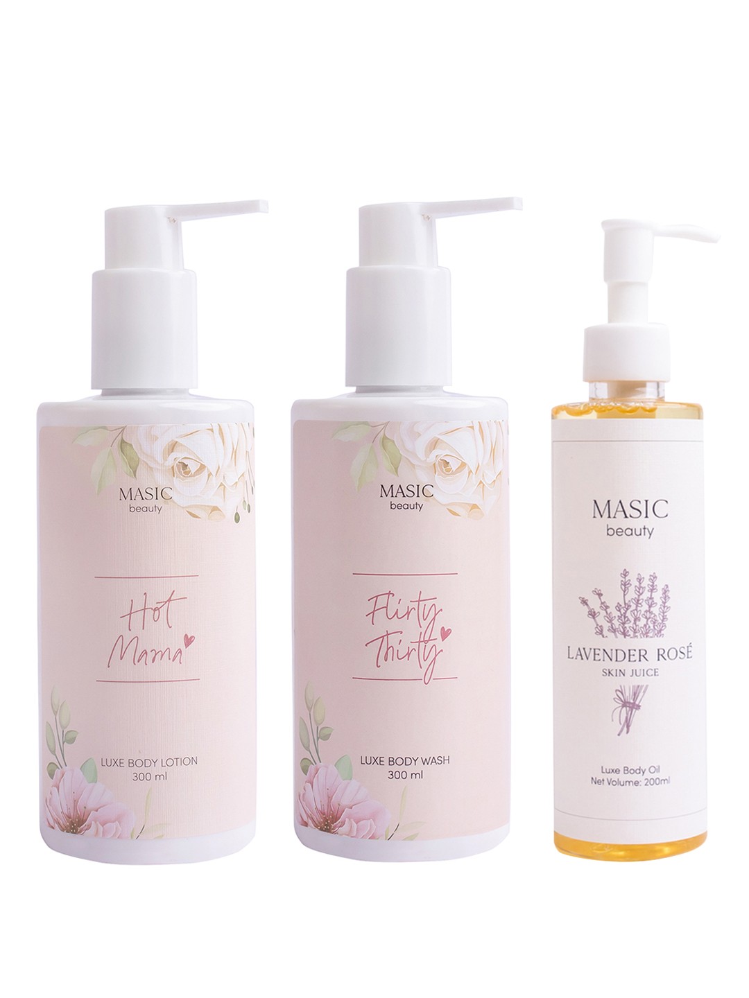 MASIC beauty The Ultimate Luxe Shower Kit- Flirty Thirty, Hot Mama, Skin Juice-800ml, White
MASIC beauty The Ultimate Luxe Shower Kit- Flirty Thirty, Hot Mama, Skin Juice-800ml, White