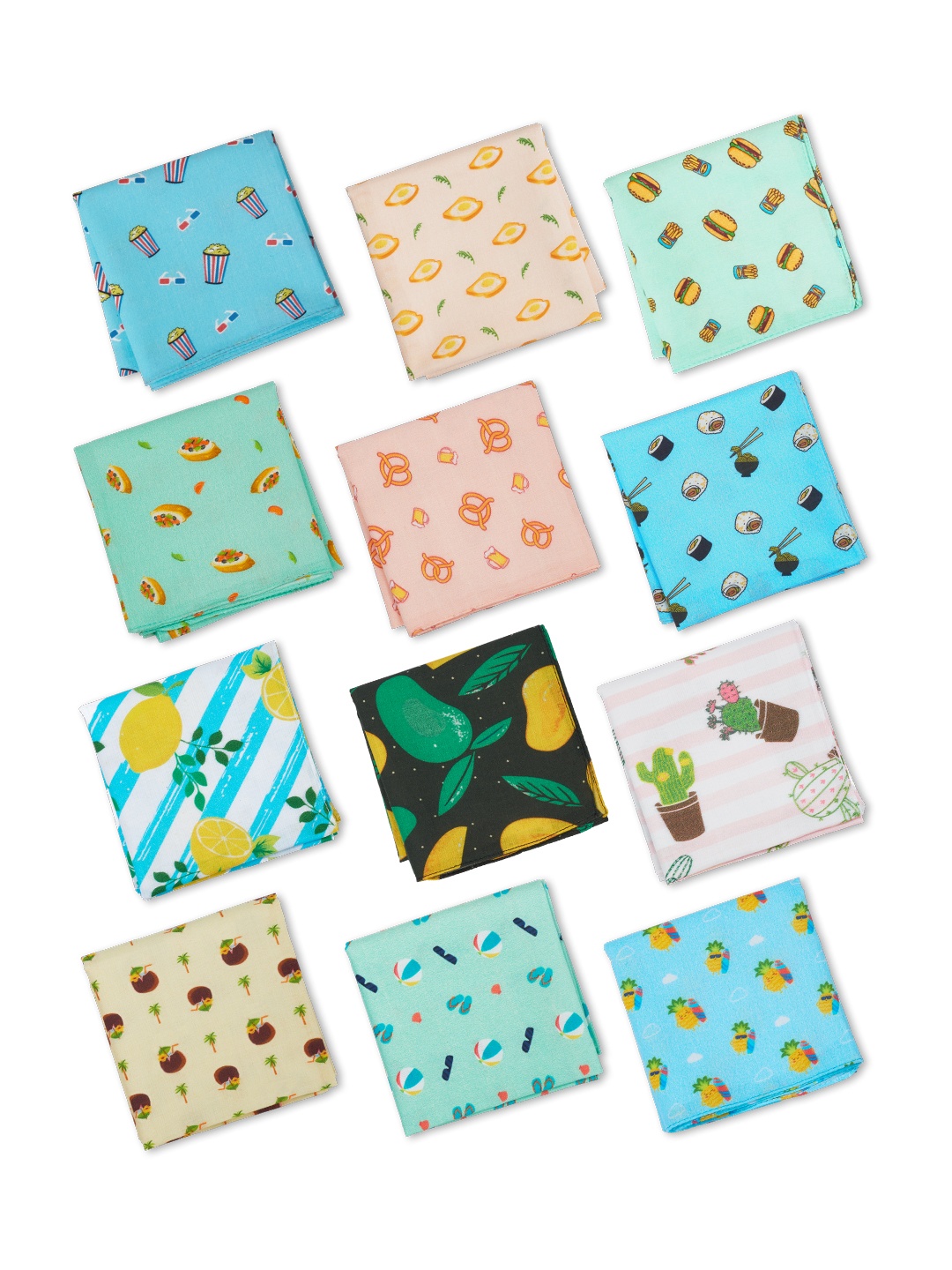 hexafun Women Pack Of 12 Pastel Coloured Printed Organic Premium Pure Cotton Handkerchief, Blue
hexafun Women Pack Of 12 Pastel Coloured Printed Organic Premium Pure Cotton Handkerchief, Blue
