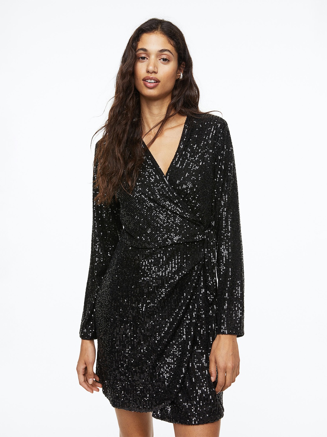 H&M Black Embellished Dress