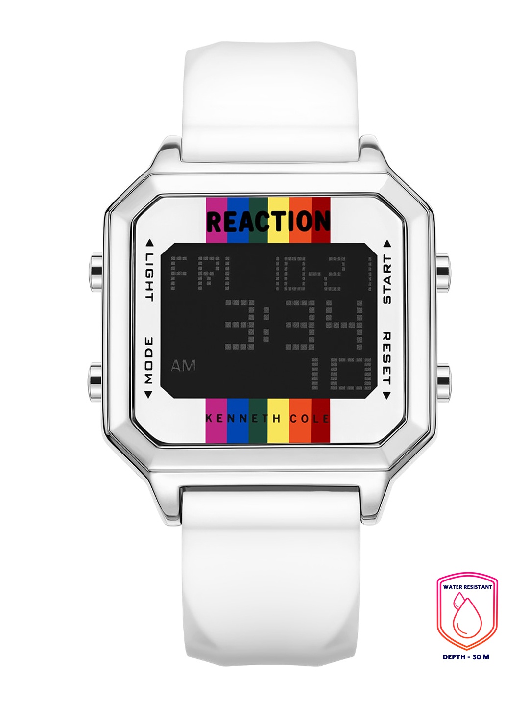REACTION KENNETH COLE Unisex White Dial & White Textured Straps Digital Watch KRWGP9007805
REACTION KENNETH COLE Unisex White Dial & White Textured Straps Digital Watch KRWGP9007805