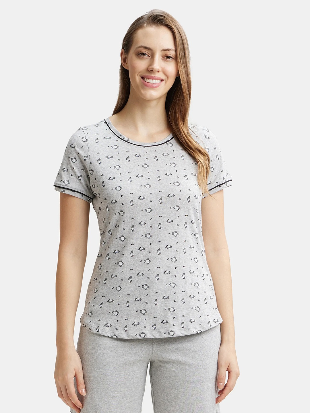 Jockey Super Combed Cotton Relaxed Fit Printed Round Neck Half Sleeve Tshirt - RX57, Grey
Jockey Super Combed Cotton Relaxed Fit Printed Round Neck Half Sleeve Tshirt - RX57, Grey