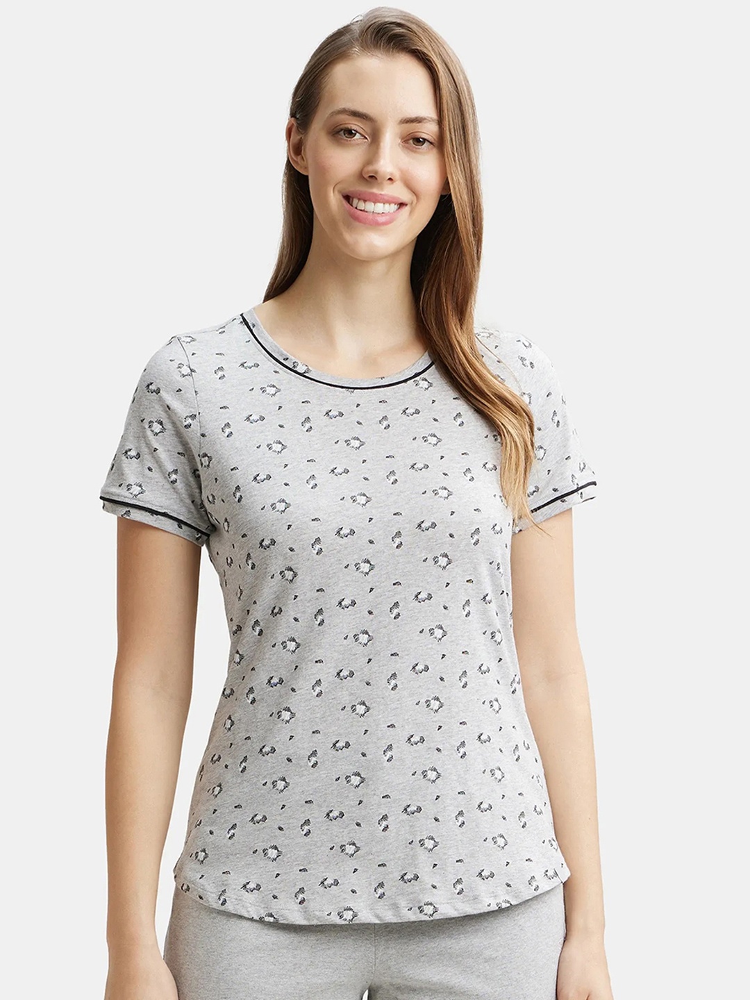Jockey Super Combed Cotton Relaxed Fit Printed Round Neck Half Sleeve Tshirt - RX57, Grey
Jockey Super Combed Cotton Relaxed Fit Printed Round Neck Half Sleeve Tshirt - RX57, Grey