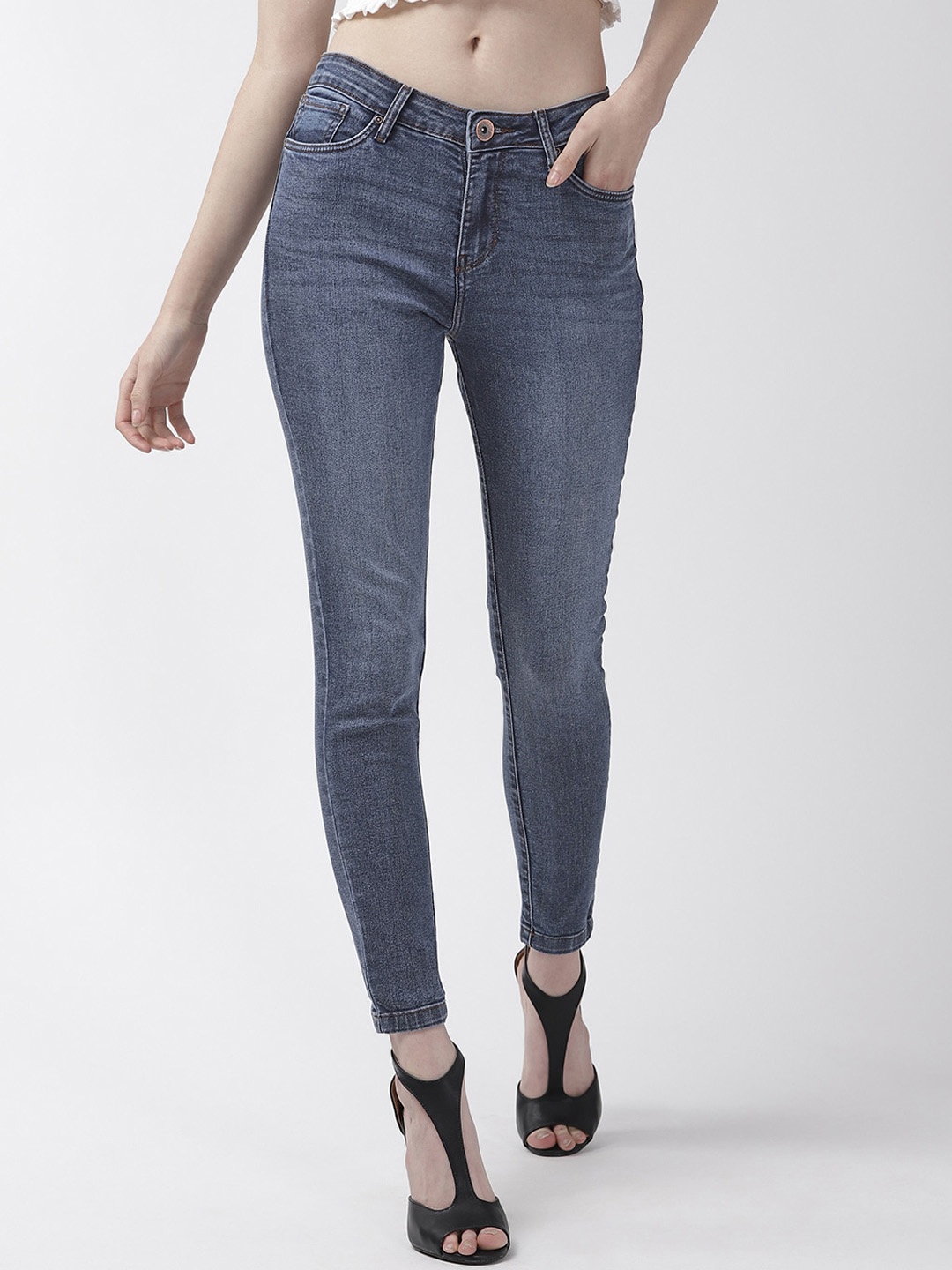 Xpose Women Cotton Comfort Slim Fit High-Rise Light Fade Stretchable Jeans, Navy blue
Xpose Women Cotton Comfort Slim Fit High-Rise Light Fade Stretchable Jeans, Navy blue