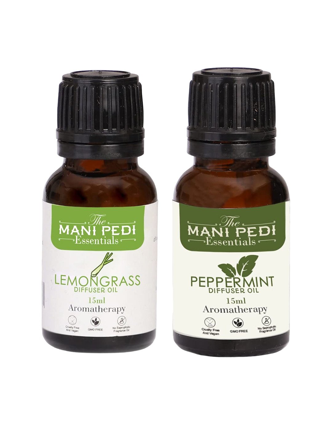 The Mani Pedi Essentials Set Of 2 Lemongrass & Peppermint Diffuser Oil 15 ml, Brown
The Mani Pedi Essentials Set Of 2 Lemongrass & Peppermint Diffuser Oil 15 ml, Brown