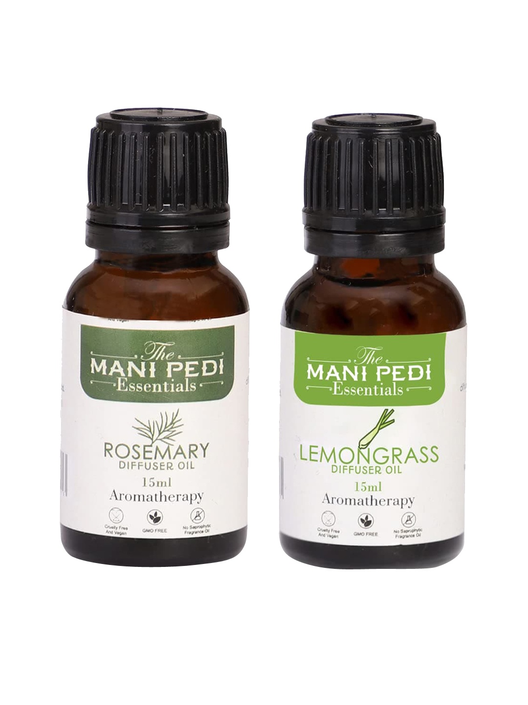The Mani Pedi Essentials Set of 2 Brown Rosemary & Lemongrass Aroma Oil Diffusers 15 ml
The Mani Pedi Essentials Set of 2 Brown Rosemary & Lemongrass Aroma Oil Diffusers 15 ml