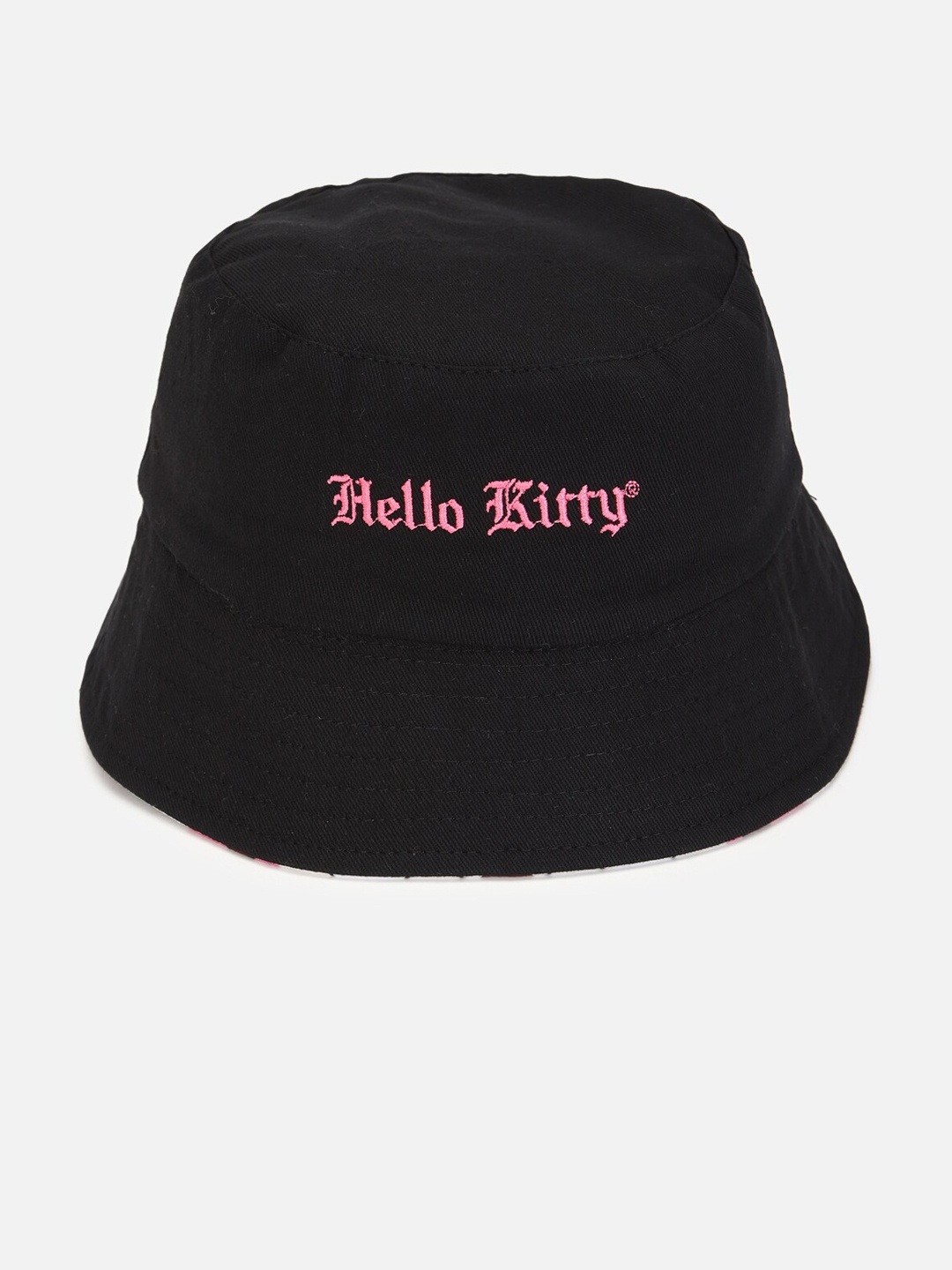 FOREVER 21 Women Black Textured Bucket Hat