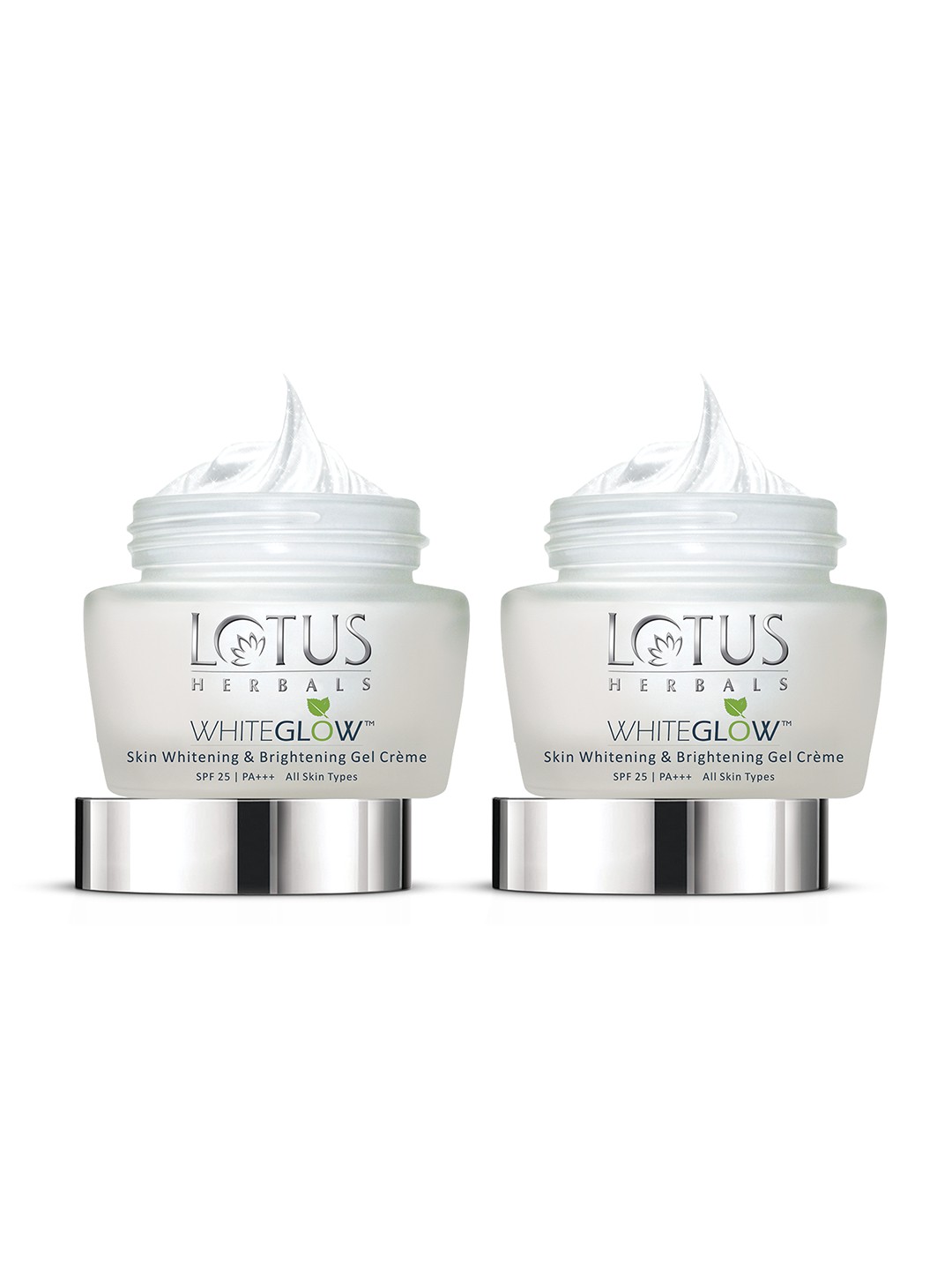 Lotus Herbals Set of 2 Whiteglow Skin Whitening & Brightening Gel Creme SPF25 - 40g each, White
Lotus Herbals Set of 2 Whiteglow Skin Whitening & Brightening Gel Creme SPF25 - 40g each, White
