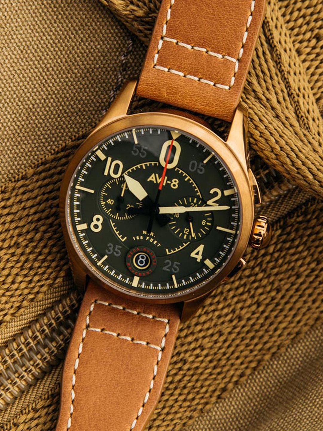 AVI-8 Men Green Brass Dial & Brown Leather Straps Analogue Chronograph Watch AV-4089-02
AVI-8 Men Green Brass Dial & Brown Leather Straps Analogue Chronograph Watch AV-4089-02